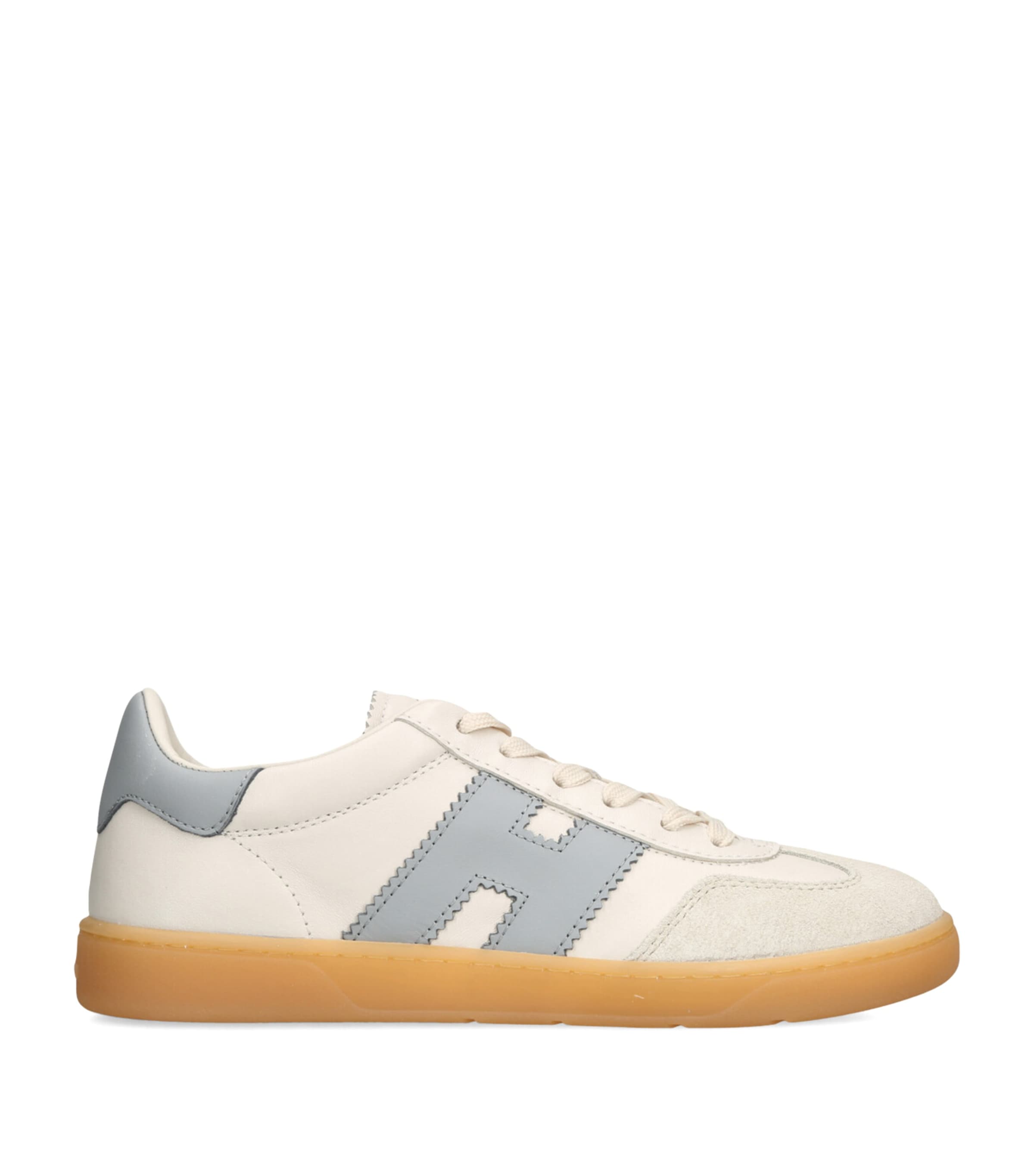 Hogan Cool Suede-trimmed Leather Sneakers In Blue