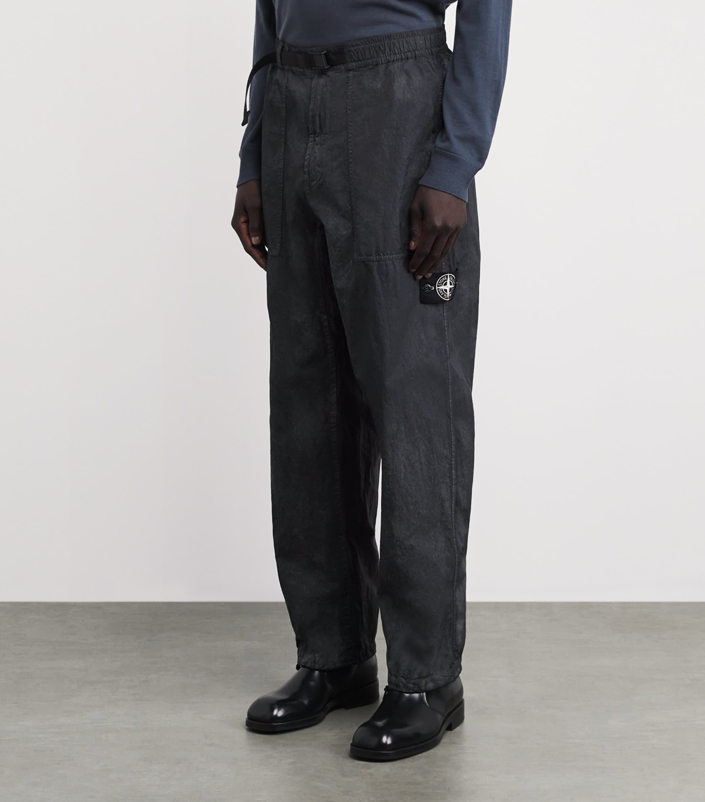 Stone Island Mens Reflective Fatigue Trousers Image 4