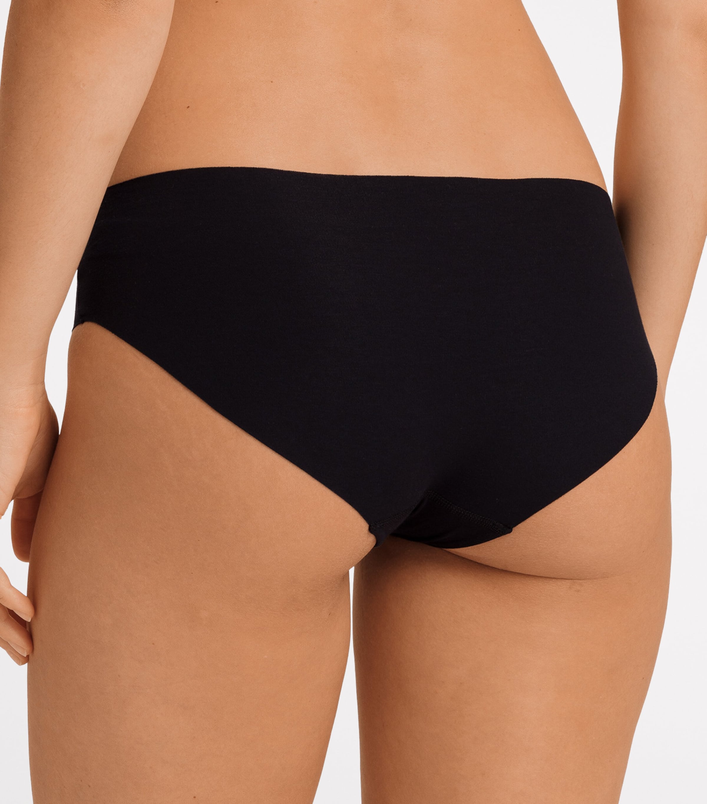 Invisible Cotton Midi Briefs BLACK Image 4