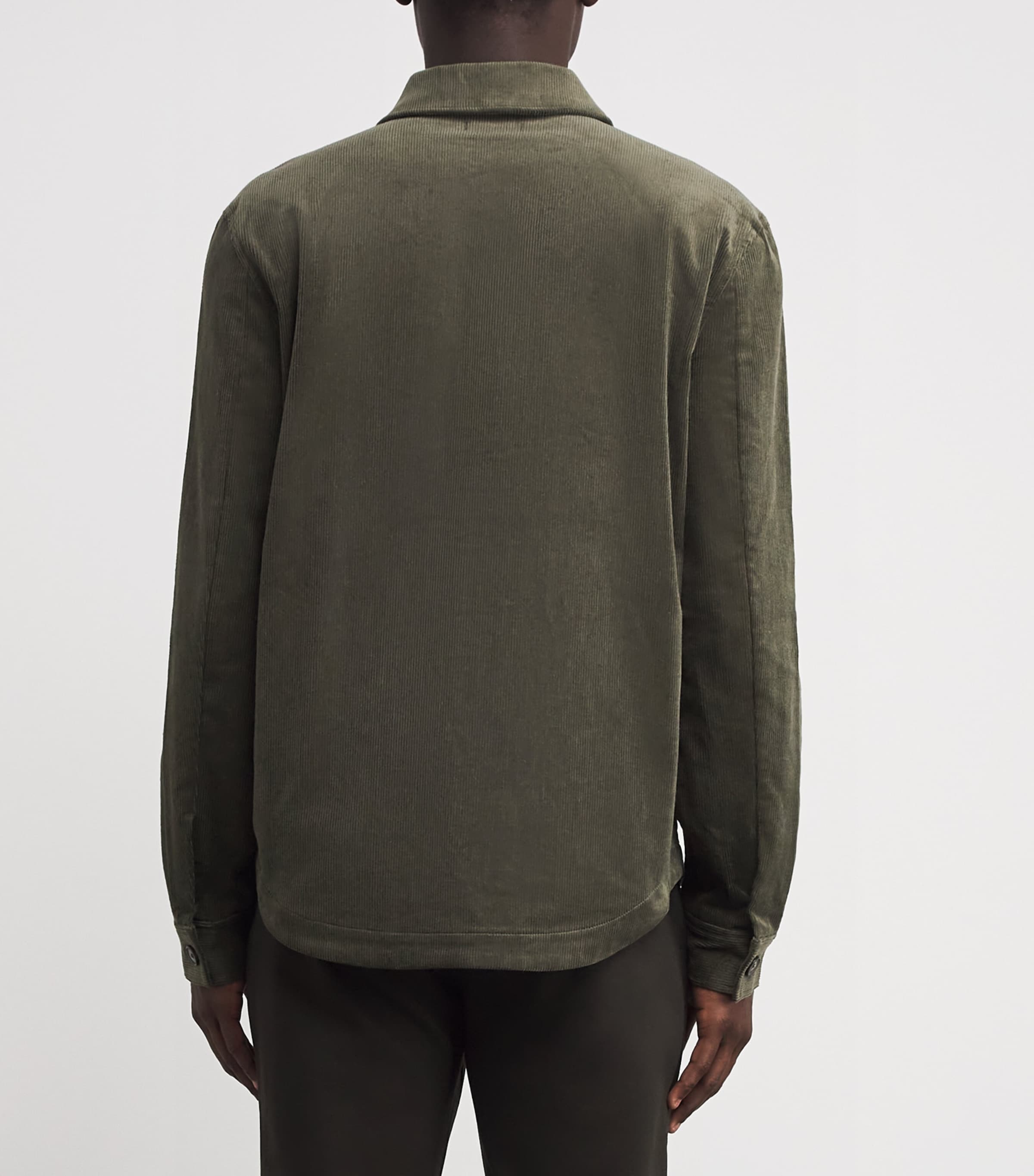 Corduroy Patch-Pocket Shirt Jacket OLIVE BRANCH Image 4