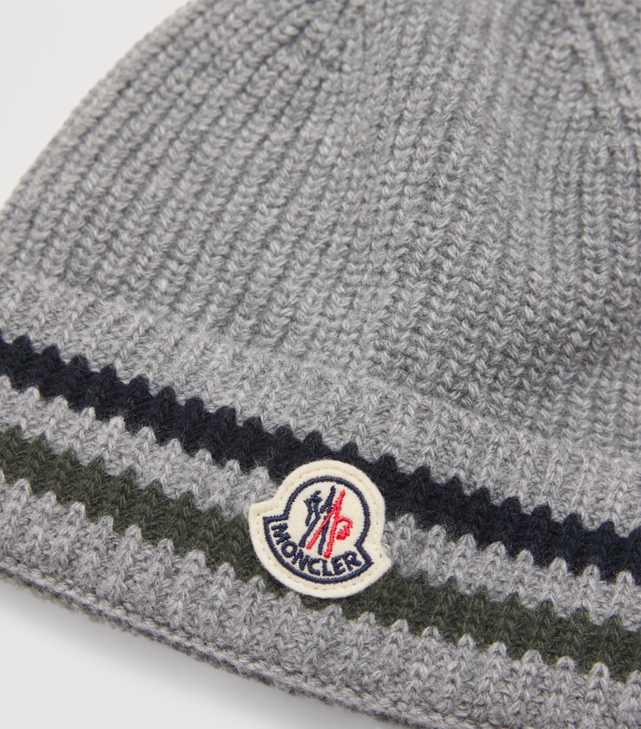 Virgin Wool Logo Patch Beanie 912 Image 3