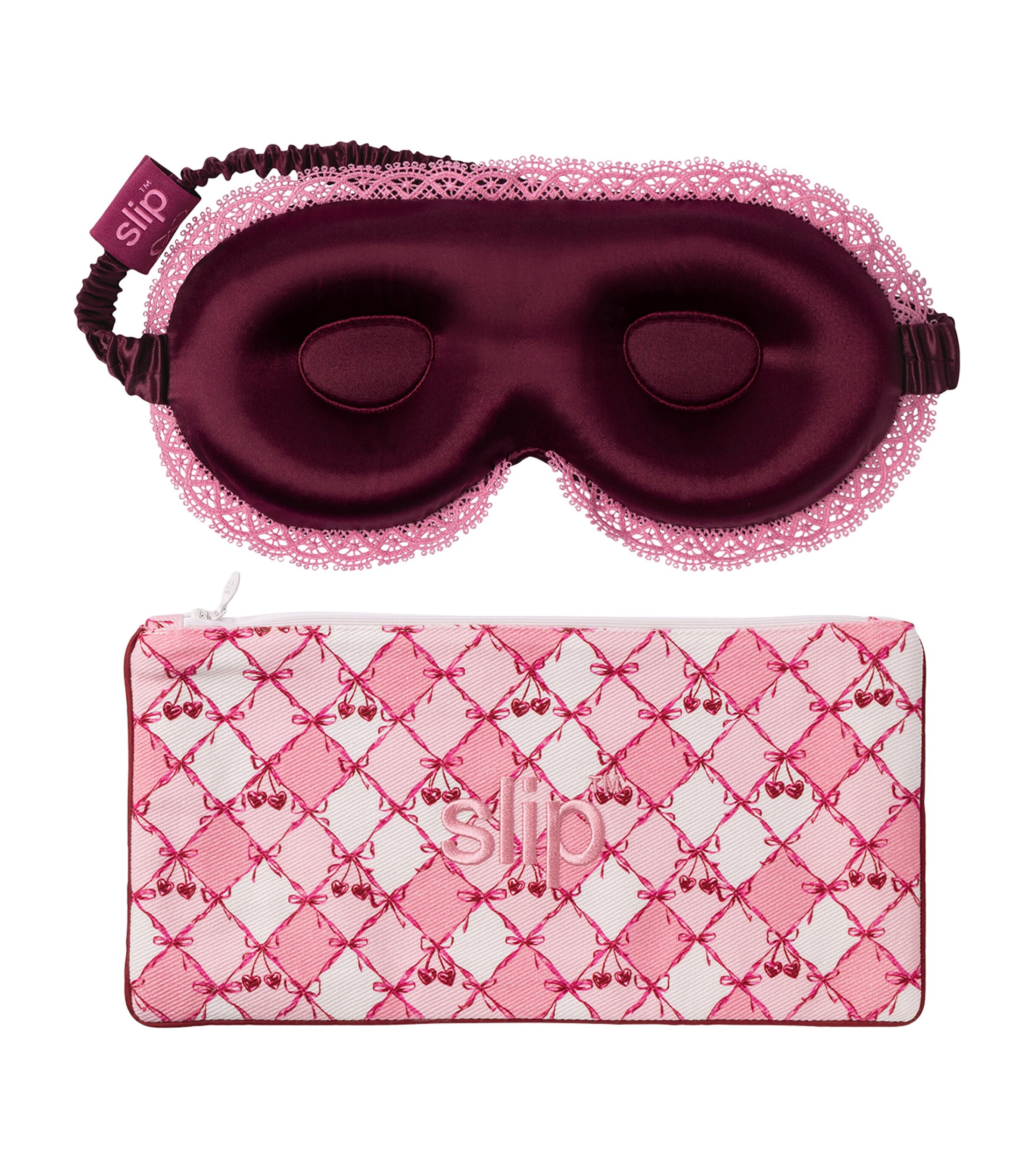 Slip Mulberry Silk Contour Sleep Mask and Travel Pouch Cutie Pie Image 3