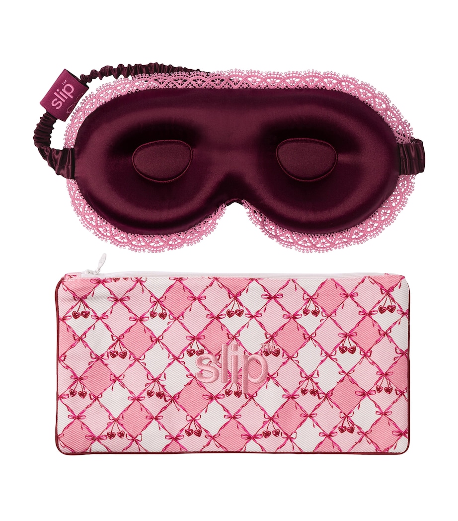 Mulberry Silk Contour Sleep Mask and Travel Pouch CUTIE PIE Image 3