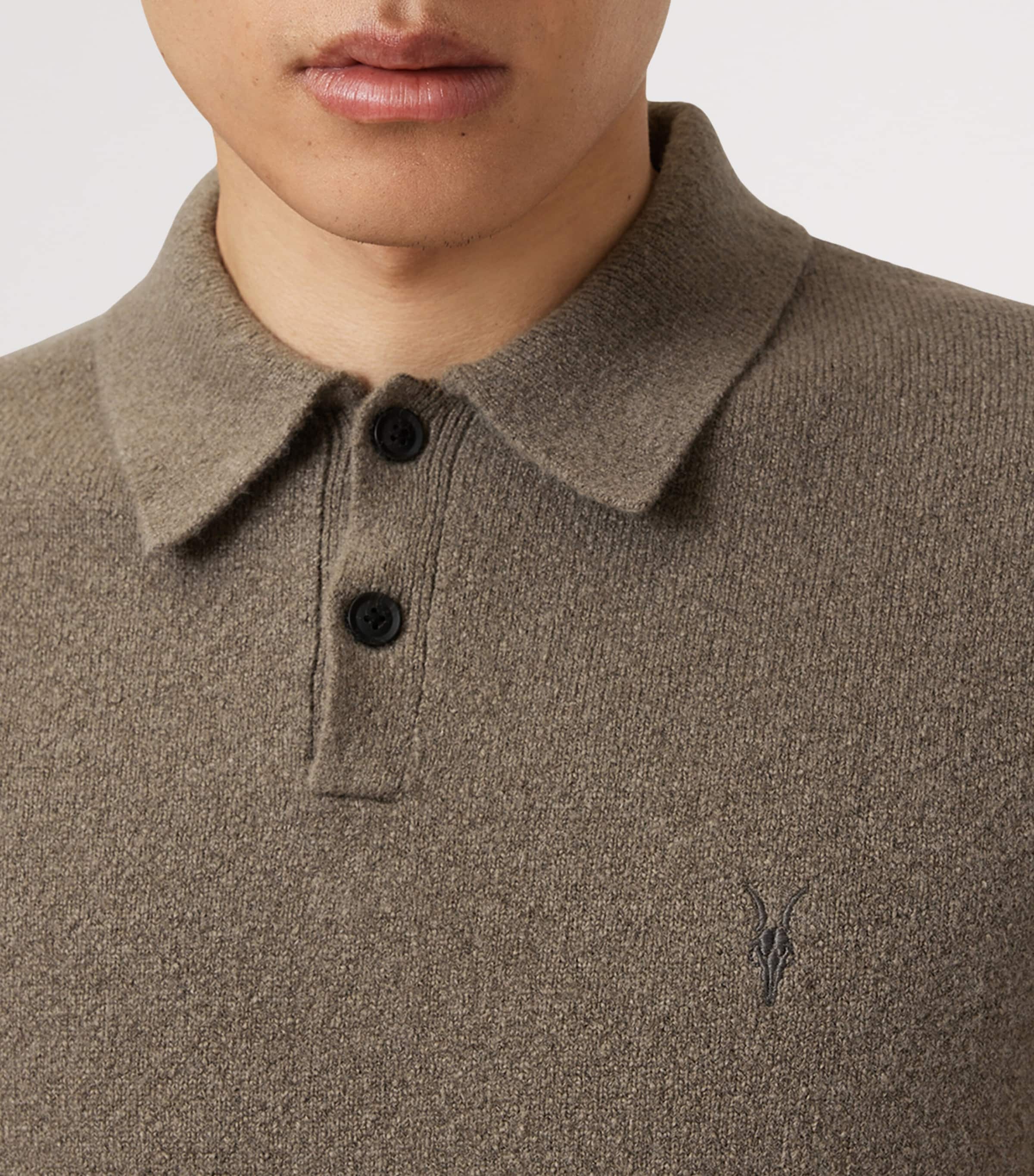 Statten Polo Sweater DUSKY GREEN Image 8