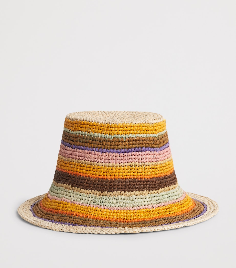 Zimmermann Raffia Stripe Bucket Hat Striped Multi Image 3