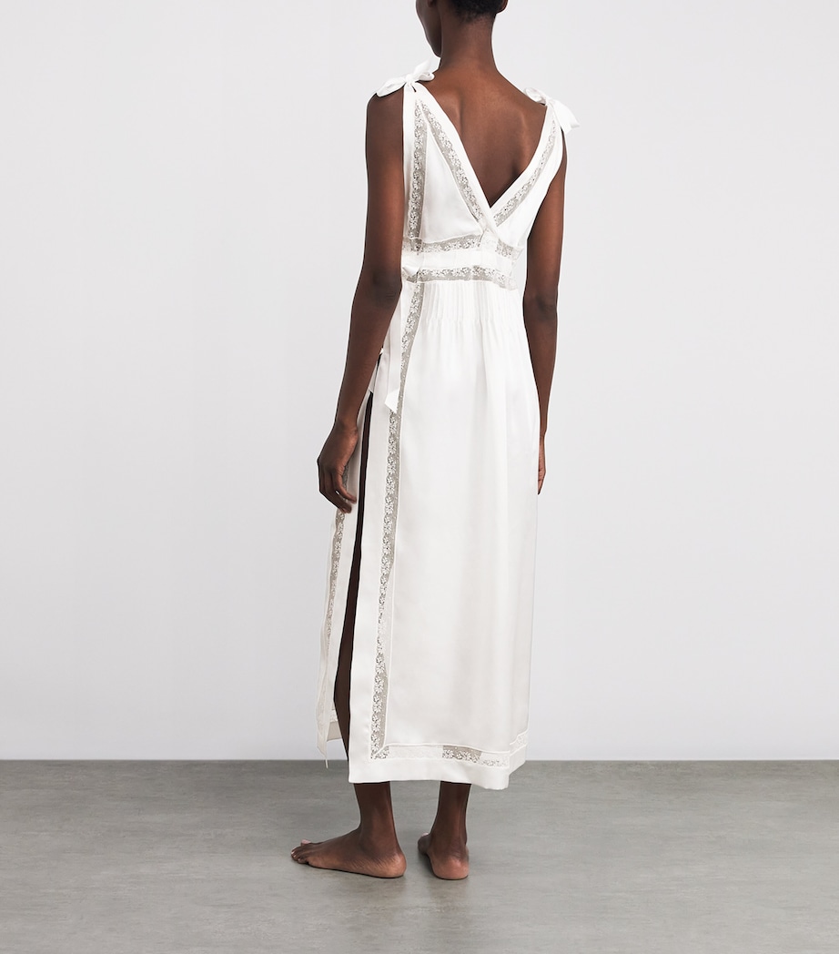 Loretta Caponi Womens Silk Paolina Nightgown Sunrise Image 3