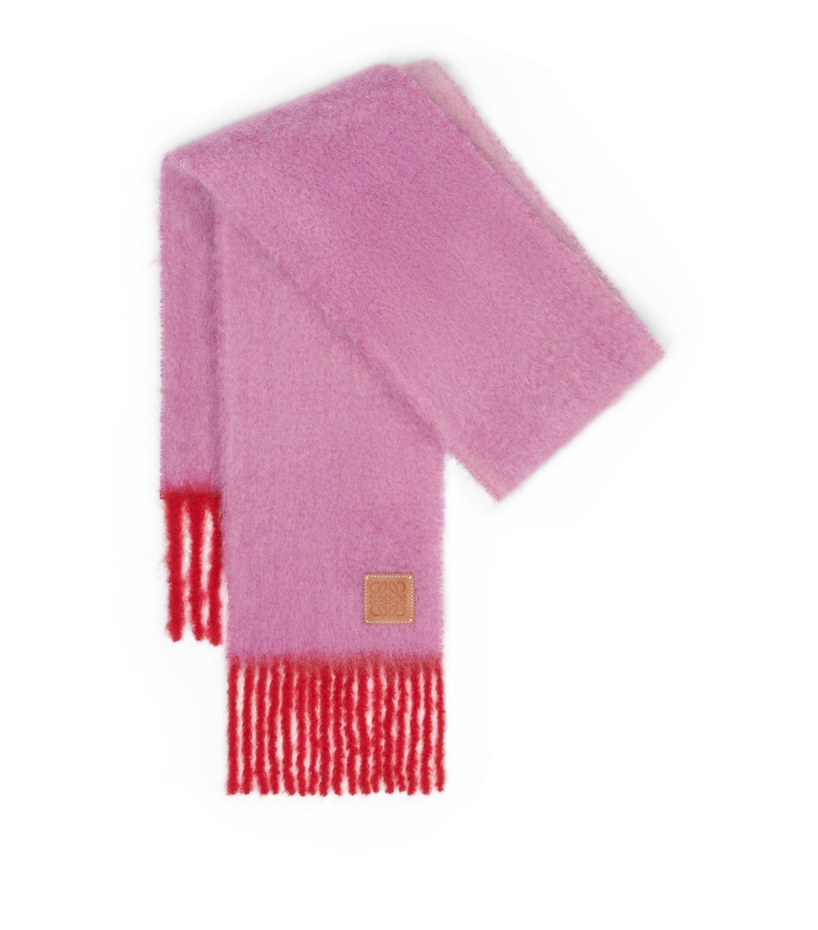 Mohair-Wool Scarf PINK/RED Image 1