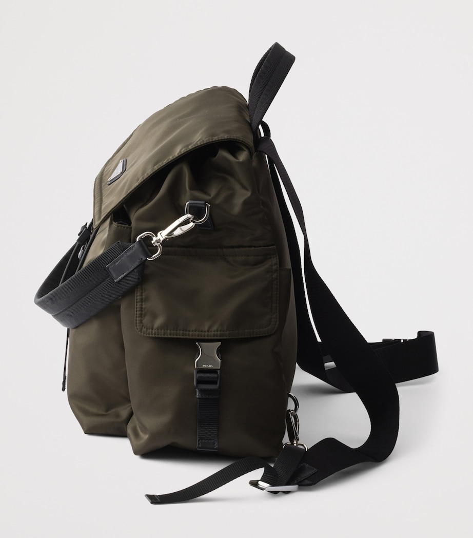 Prada Re-Nylon and Leather Explore Backpack Green Image 4