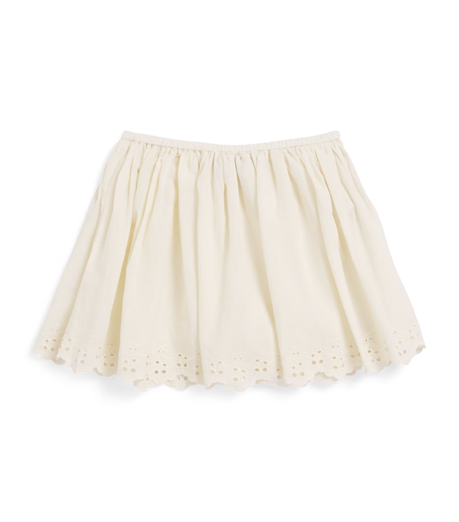 KONGES SLOJD Cotton Embroidered Posey Skirt (9 Months-10 Years) Antique Image 1