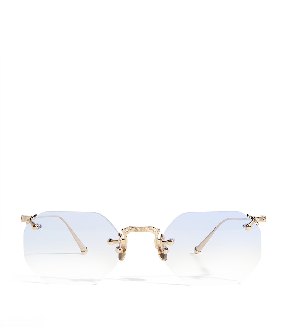 Titanium M3086 Octagonal Sunglasses CAF� BLUE GRADIENT Image 1