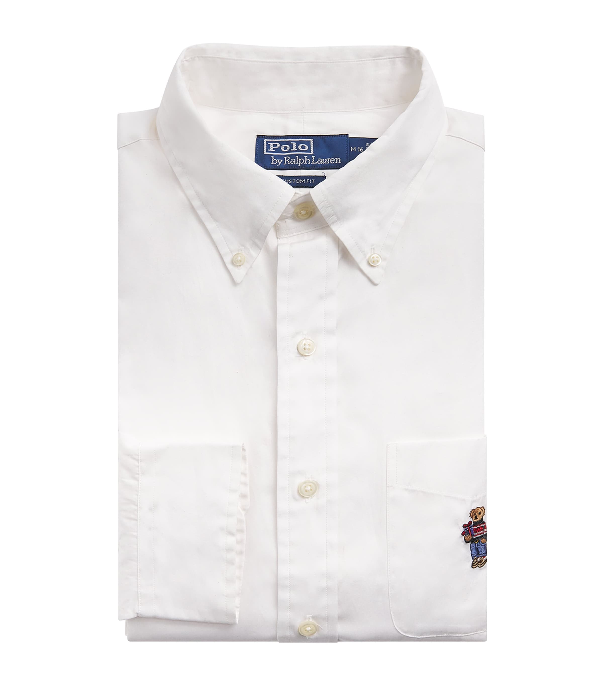 Polo Ralph Lauren Cotton Poplin Polo Bear Shirt In White