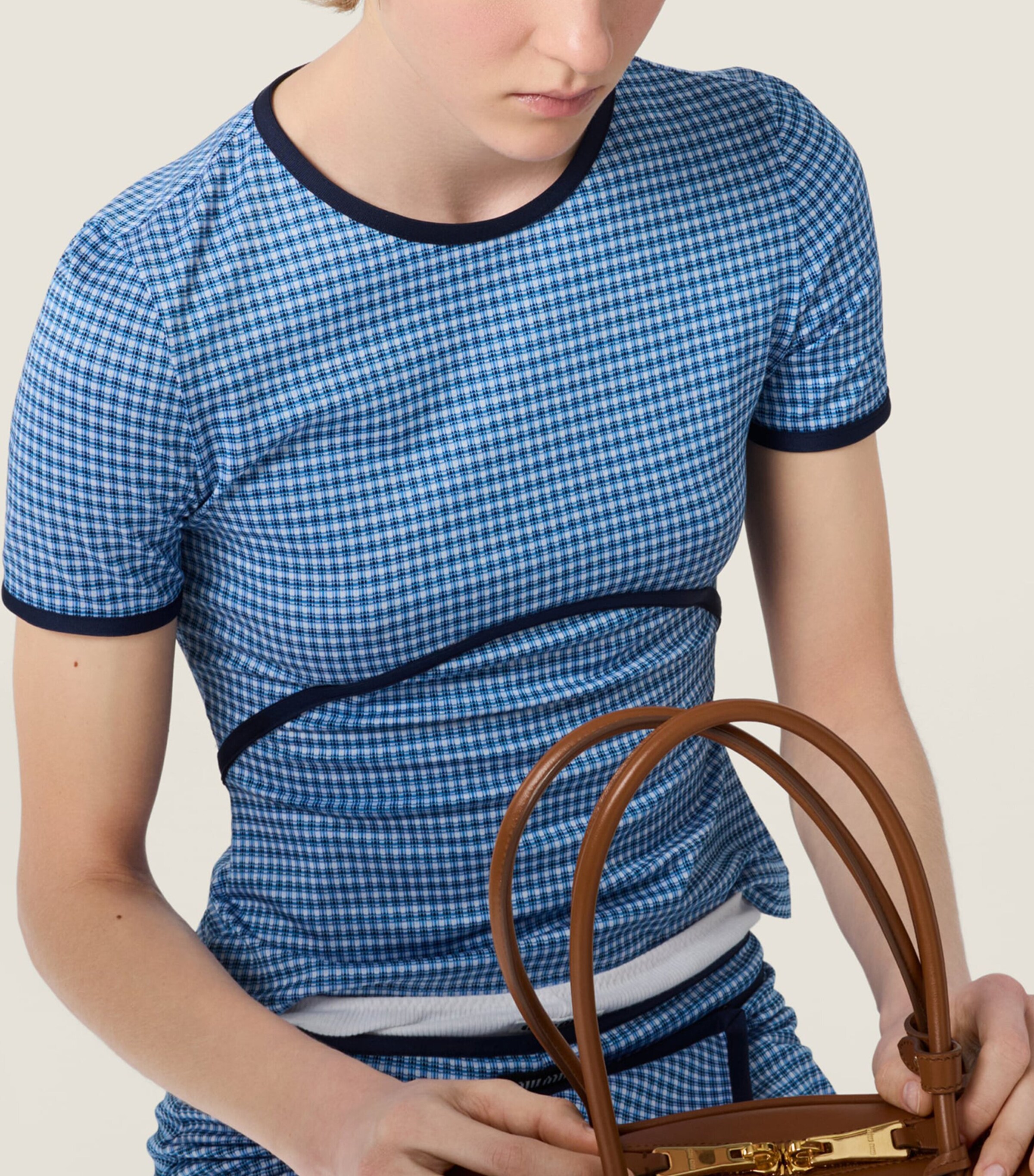 Miu Miu Womens Jersey Jacquard Top Image 6