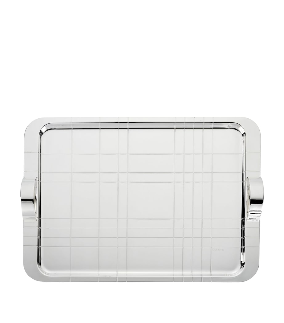Silver-Plated Graphik Handheld Tray (45cm x 32cm) SILVER Image 1