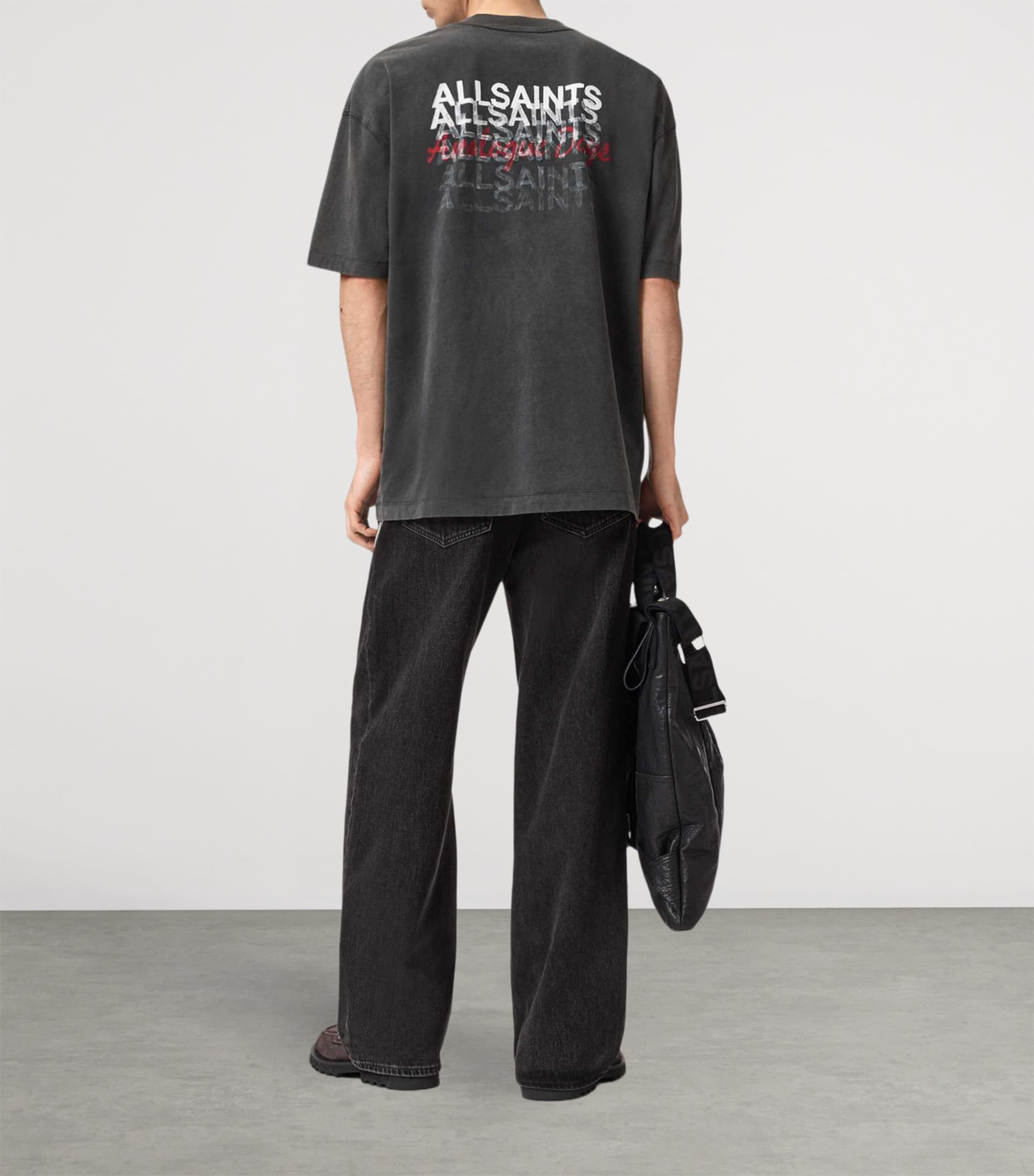 Organic Cotton Graphene Oversized T-Shirt WASHED BLACK Image 3