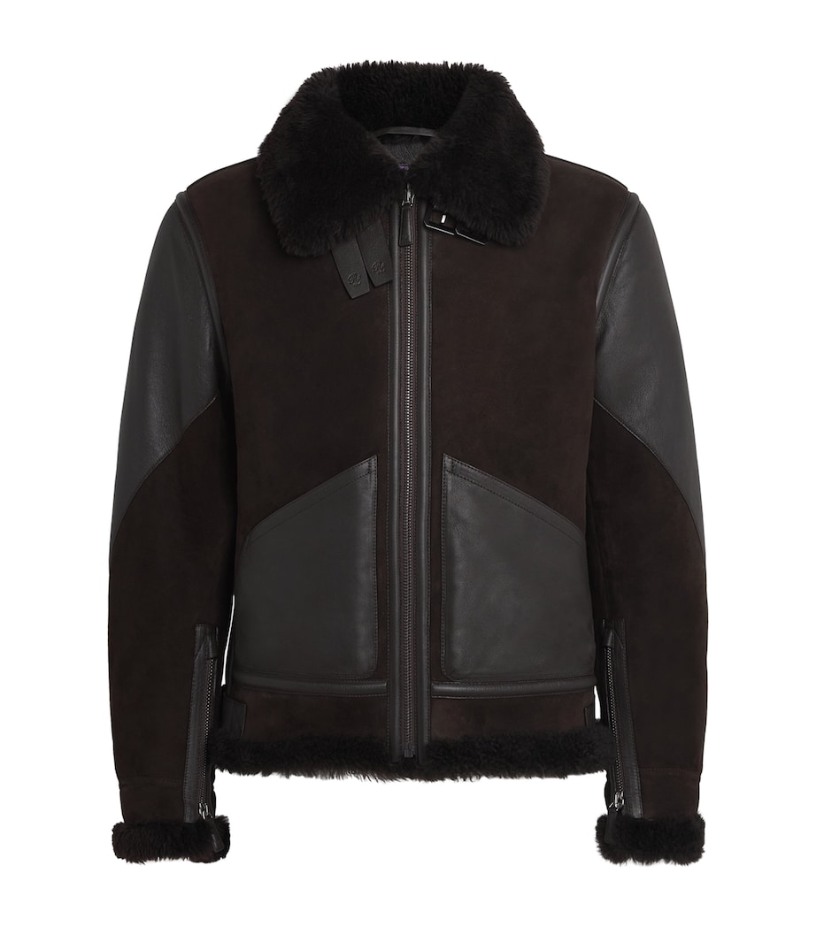 Sheepskin Aviator Jacket CHOCOLATE Image 1