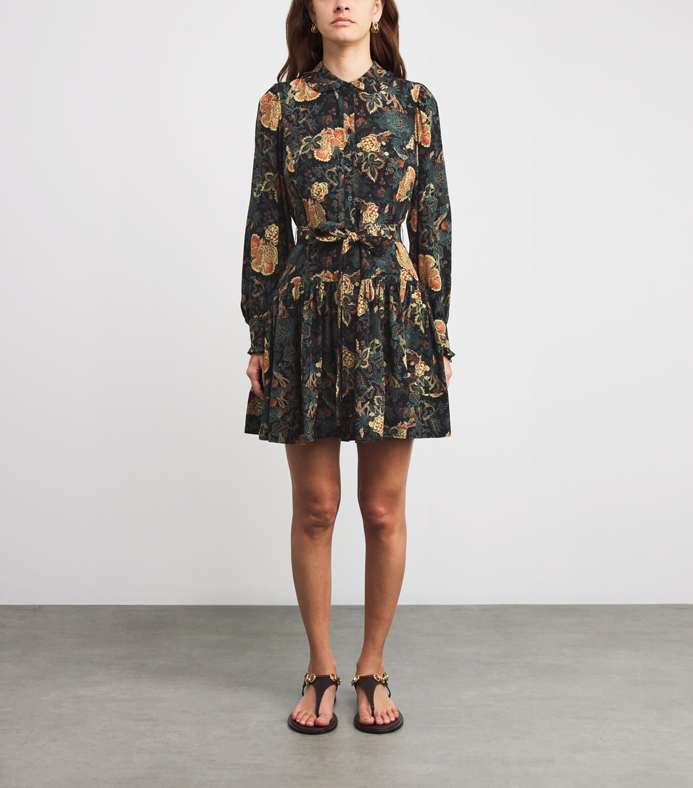 Silk Printed Simona Mini Dress NUIT Image 3