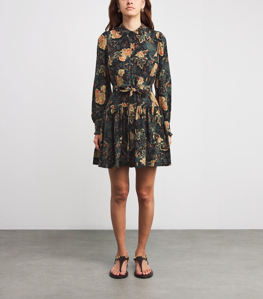 Silk Printed Simona Mini Dress NUIT Image 3