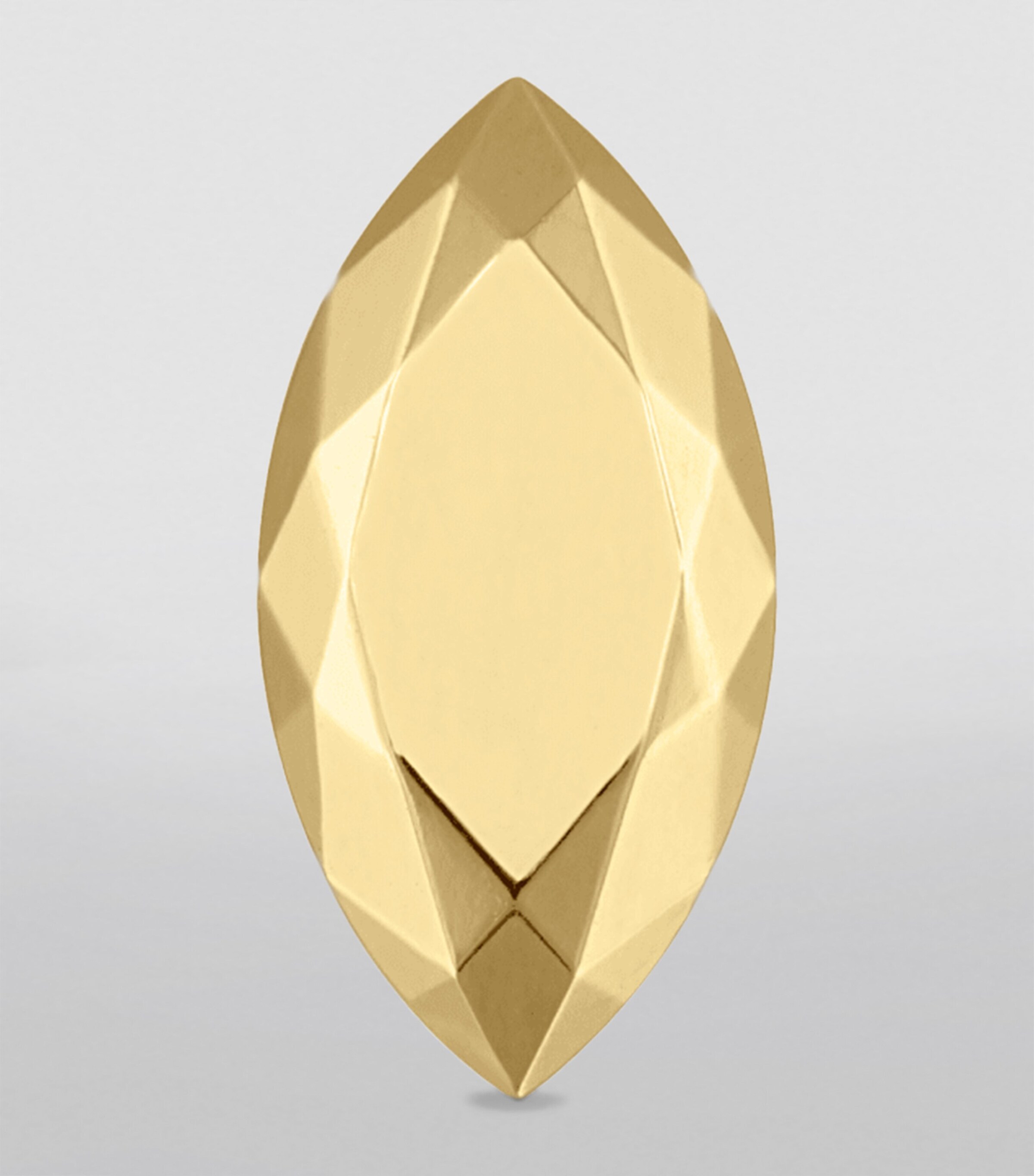 Maria Tash Faceted Marquise Threaded Stud Single Earring (7.5mm) Yellow Gold Image 3