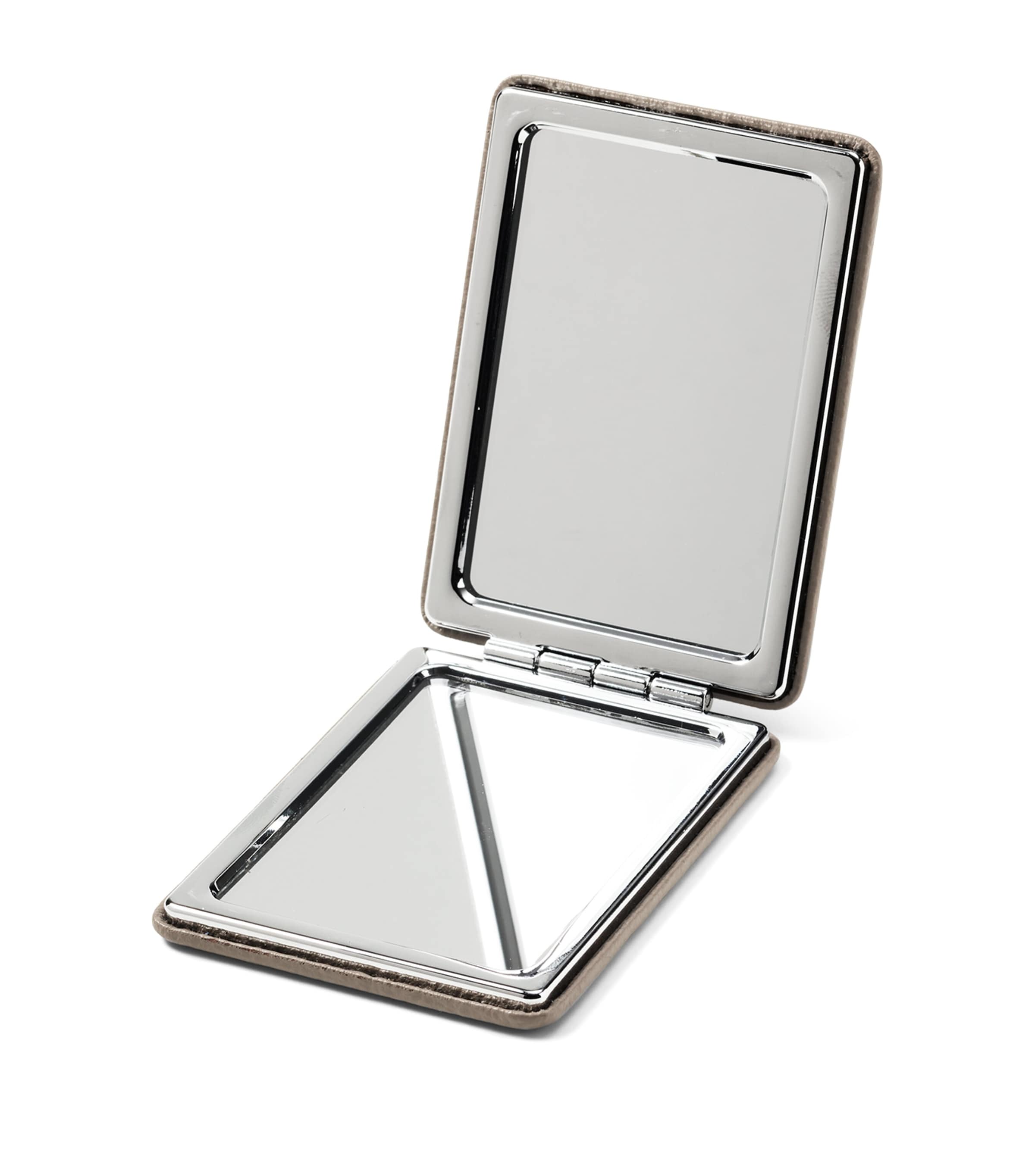 Aspinal Of London Leather Handbag Mirror In Gray