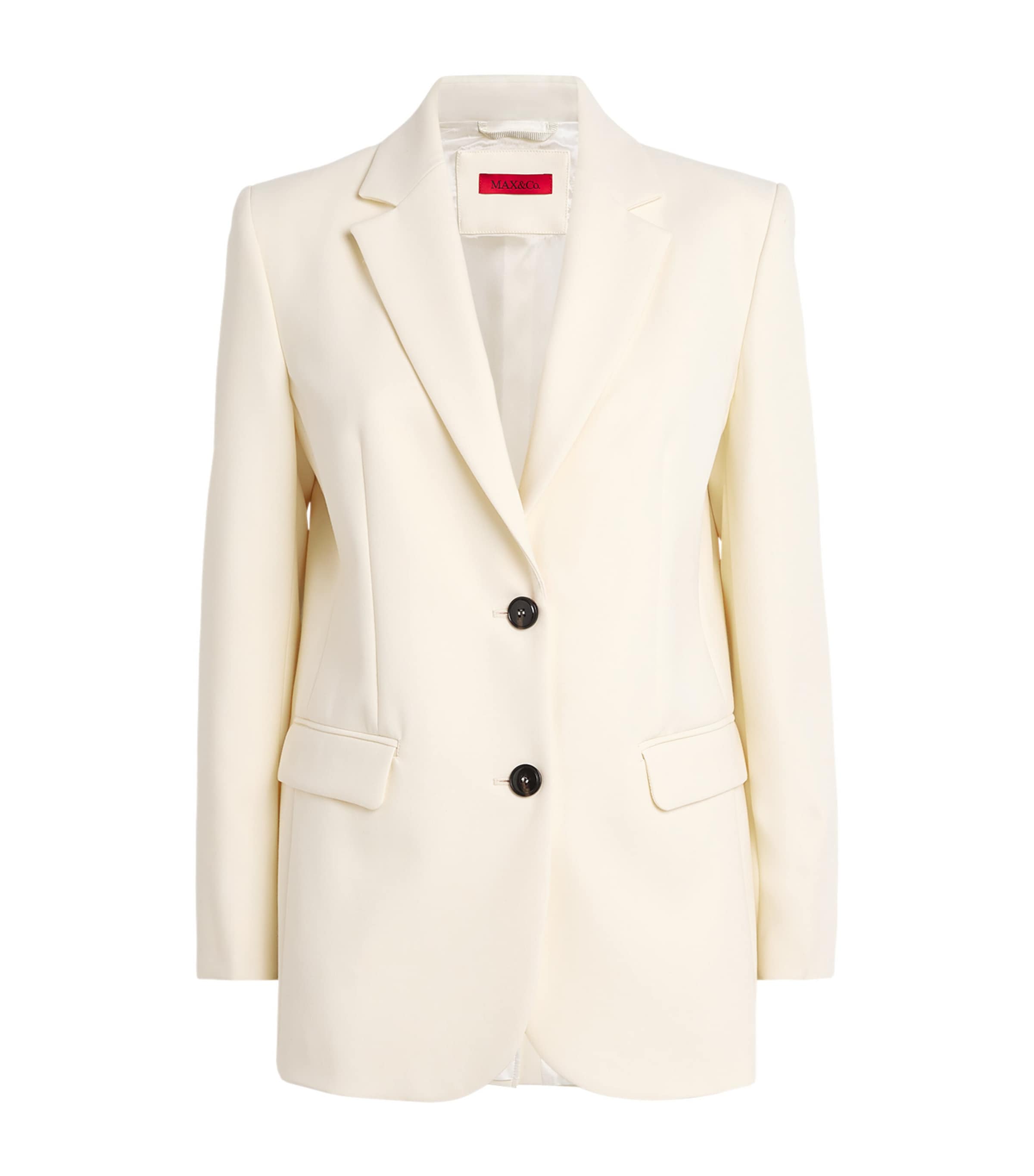 Max & Co Single-breasted Blazer In White