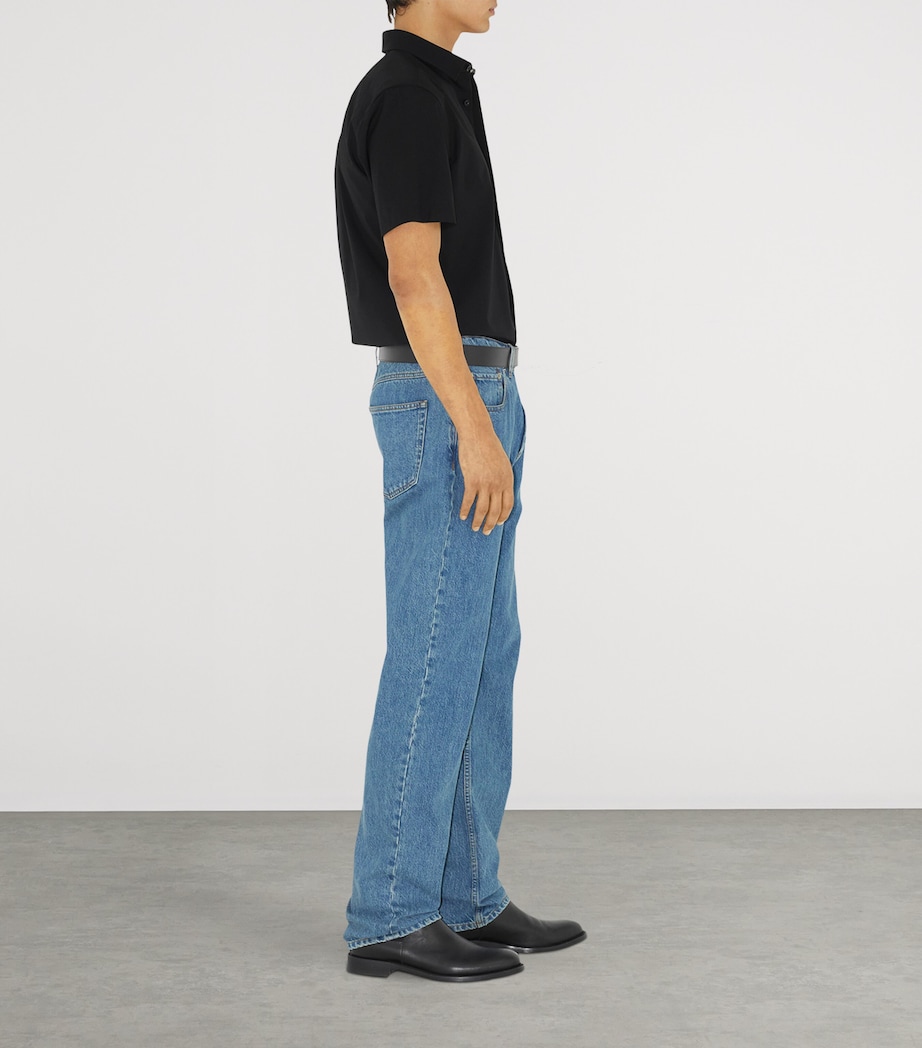 Stretch Cotton Short-Sleeve Shirt BLACK Image 3