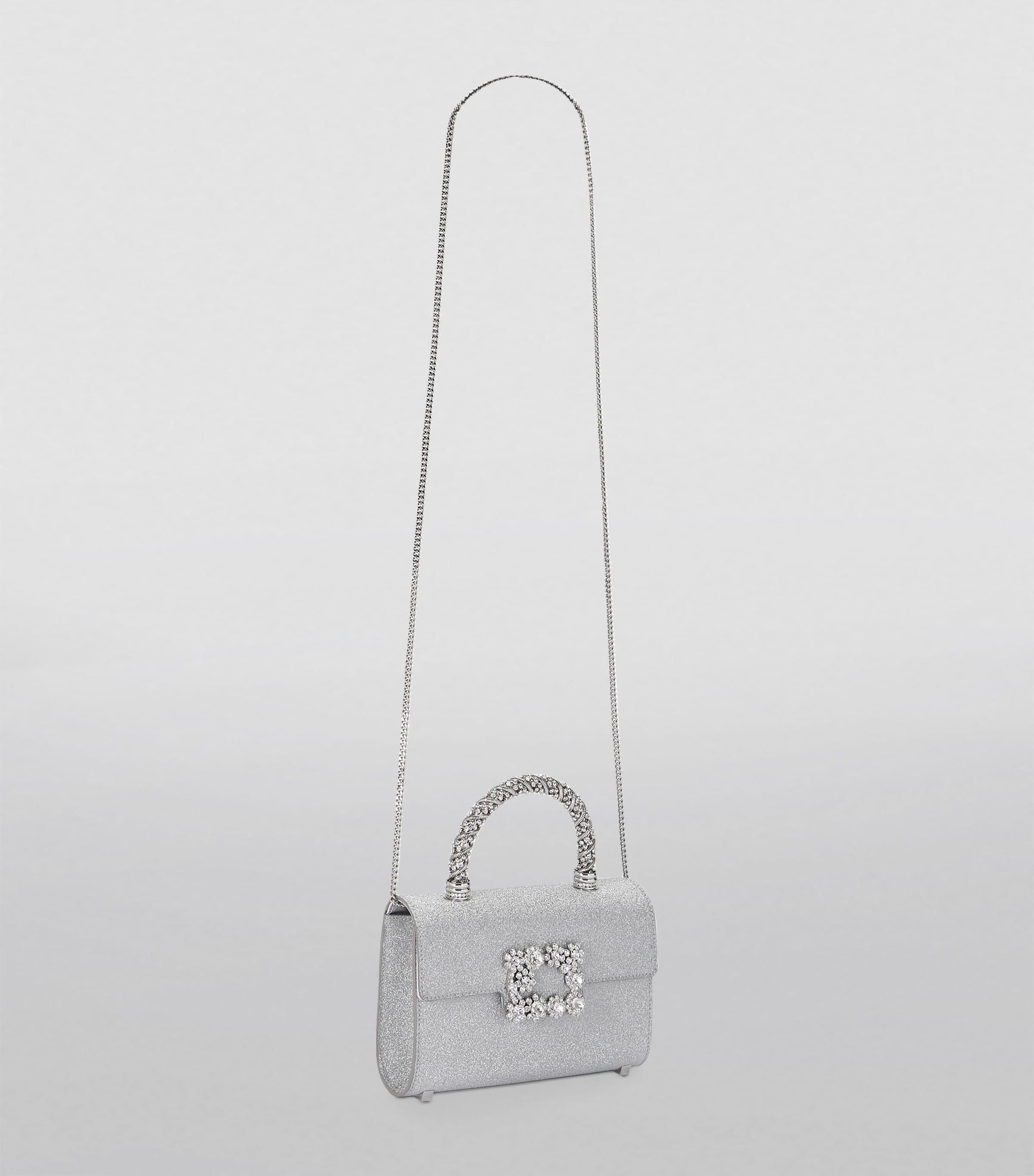 トートバッグ ROGER VIVIER Envelope Flower Jewel Mini Roger Vivier Mini Flower Jewel Envelope Top-Handle Bag