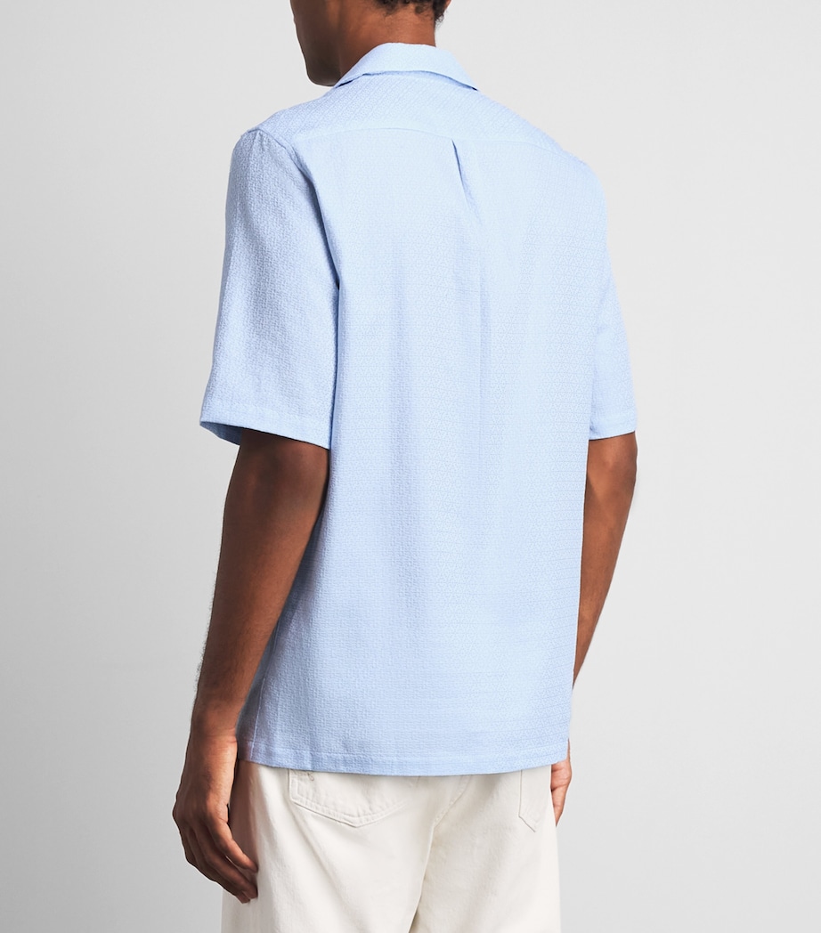 Samsøe Samsøe Mens Organic Cotton Jacquard Saoscar Shirt Windsurfer Tile Image 5