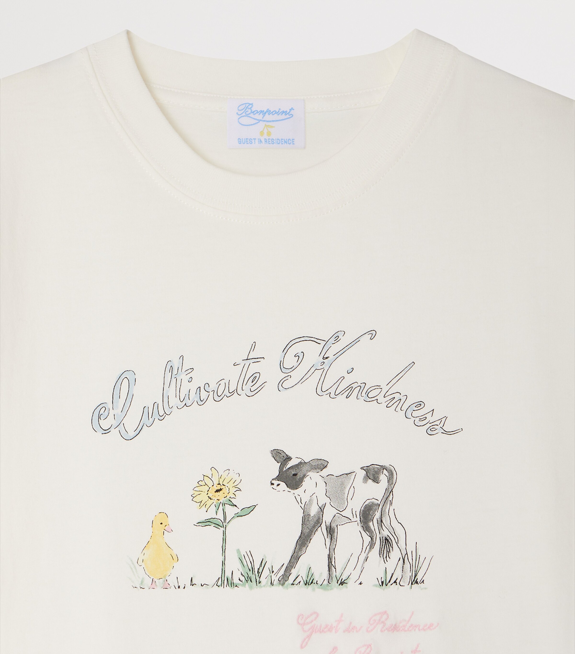 Bonpoint x Guest In Residence Organic Cotton Thibald T-Shirt  (4-8 Years) Upb Blanc Lait Image 3