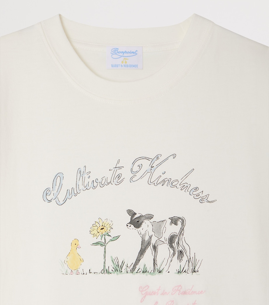 Bonpoint x Guest In Residence Organic Cotton Thibald T-Shirt (4-8 Years) Upb Blanc Lait Image 3