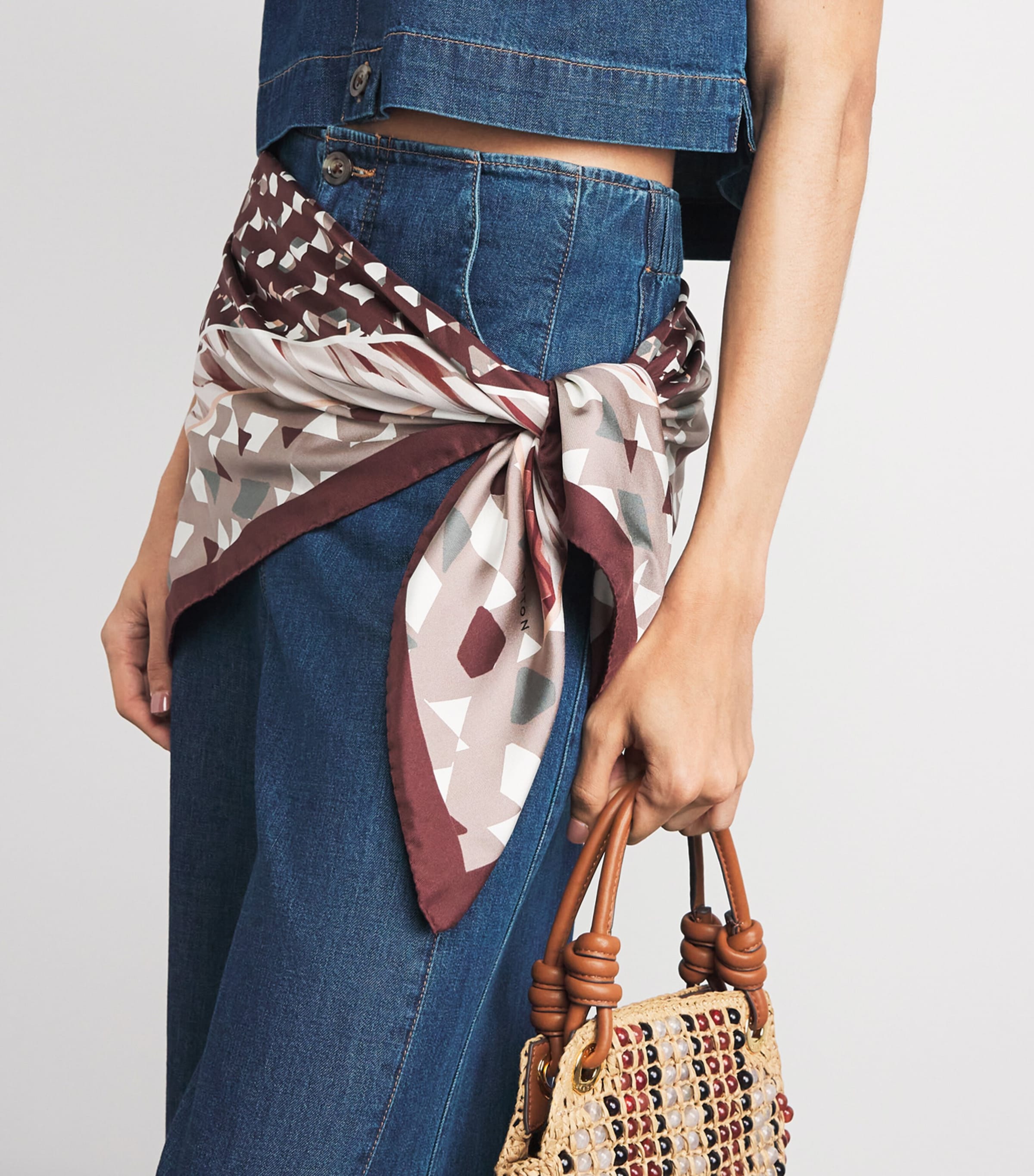 Veronica Beard Womens Digby High-Rise Wide-Leg Jeans Starry Night Image 3