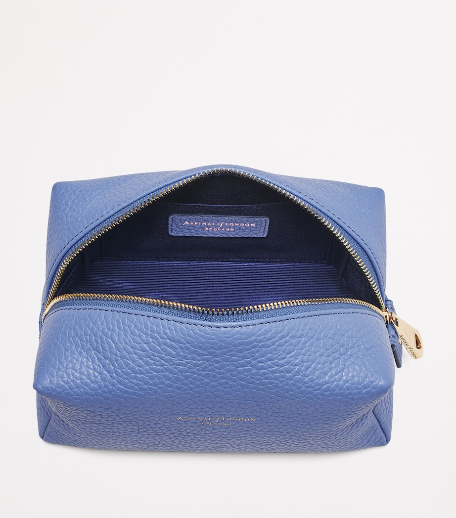 Leather London Make-Up Bag CAPRI BLUE Image 4