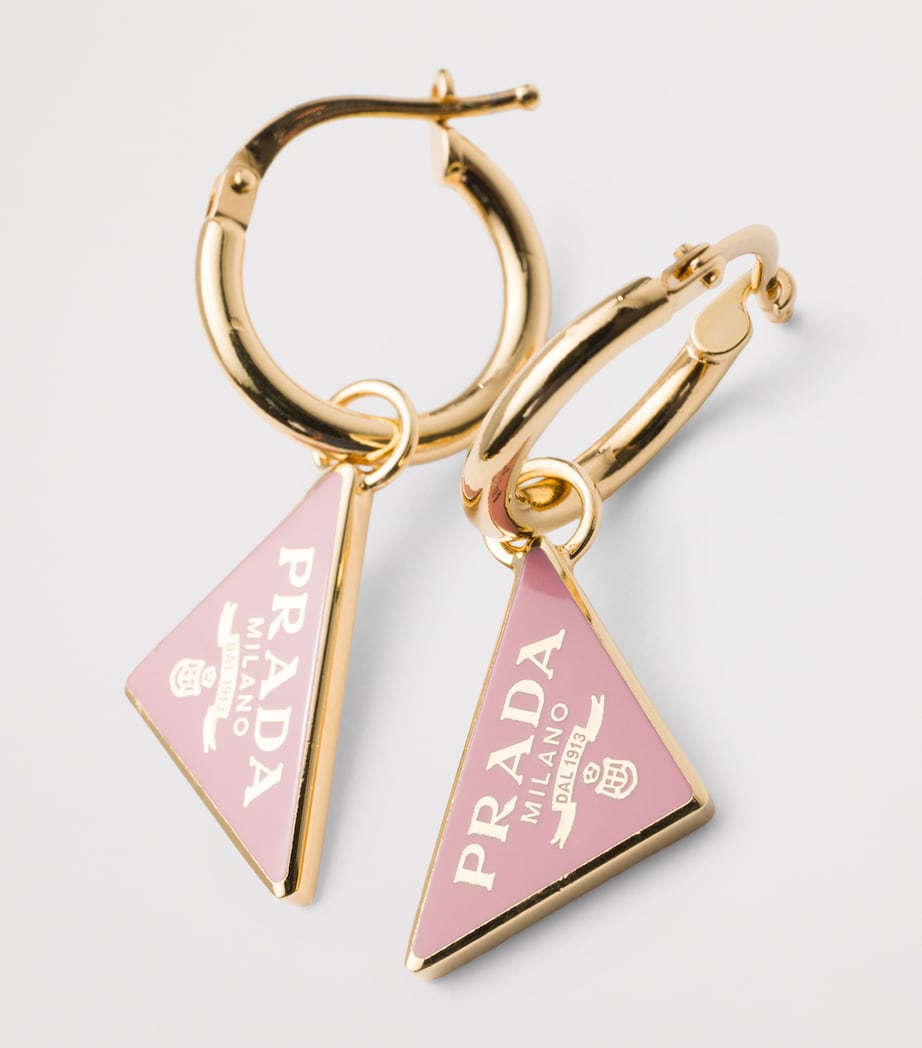Prada Triangle Drop Earrings Image 2