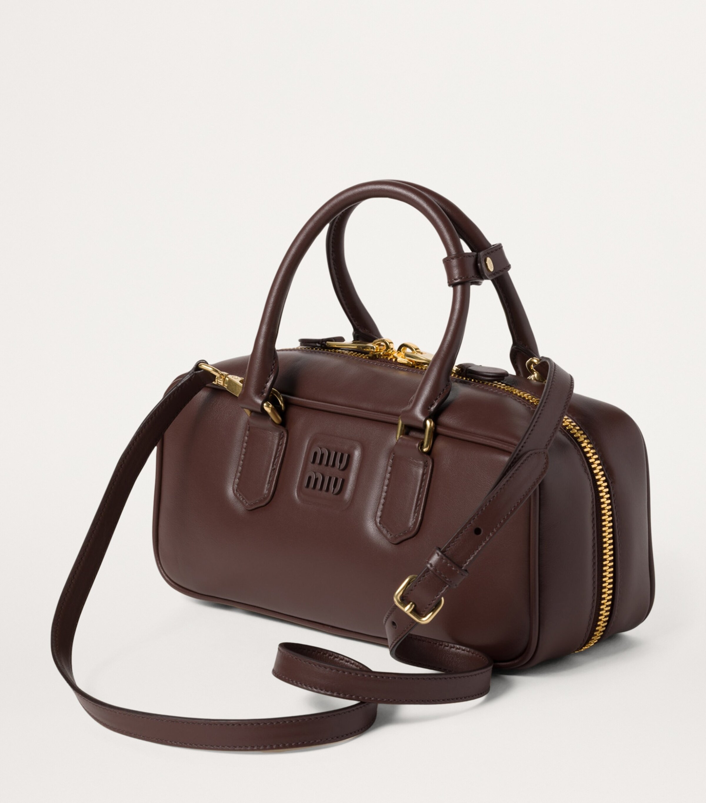 Small Leather Arcadie Top-Handle Bag F0NBL Image 8