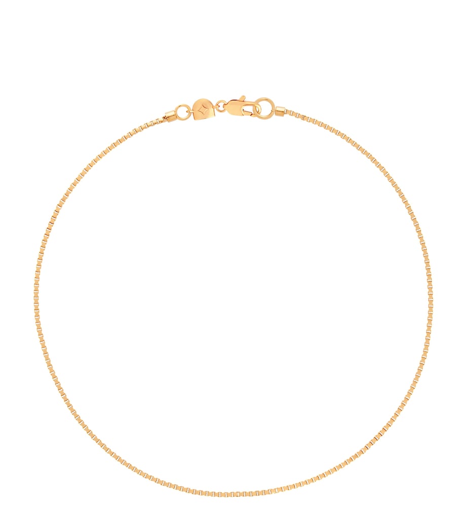 Gold-Plated Box Chain Anklet GOLD Image 1