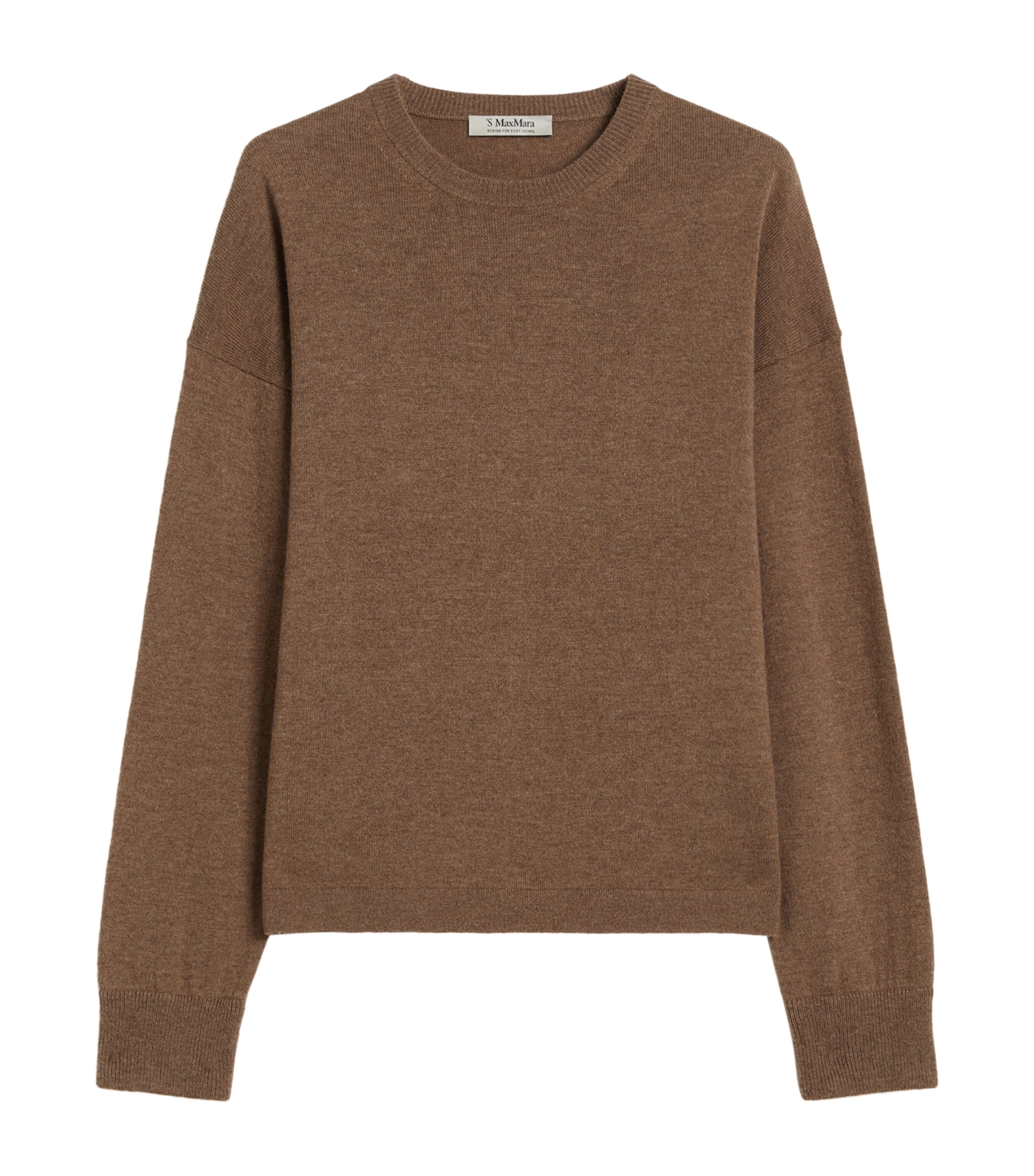 Max Mara Womens Virgin Wool-Cashmere Sweater Mud Image 1