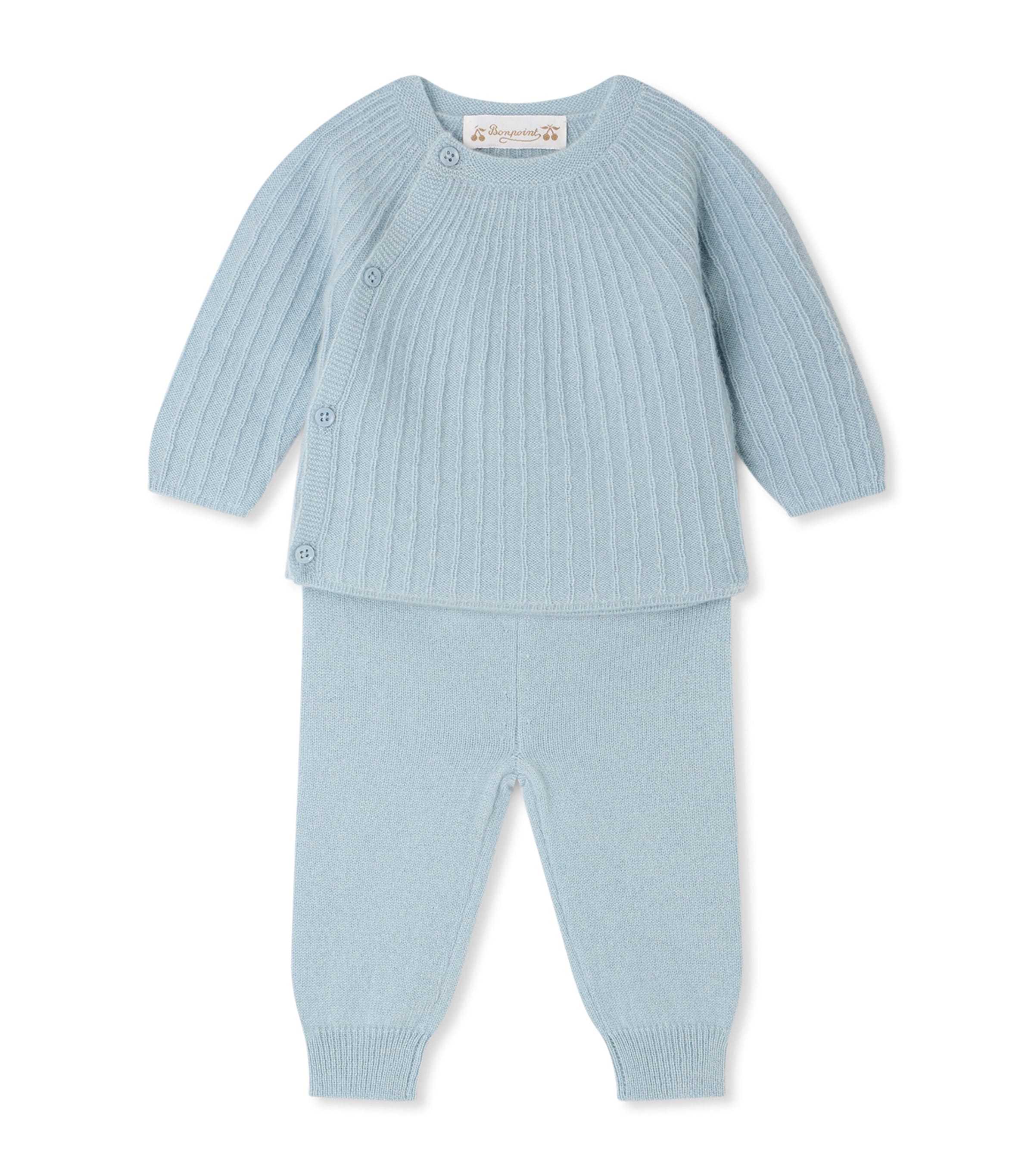 Bonpoint Cashmere Sweater and Leggings Set (3-18 Months) Ciel Image 1