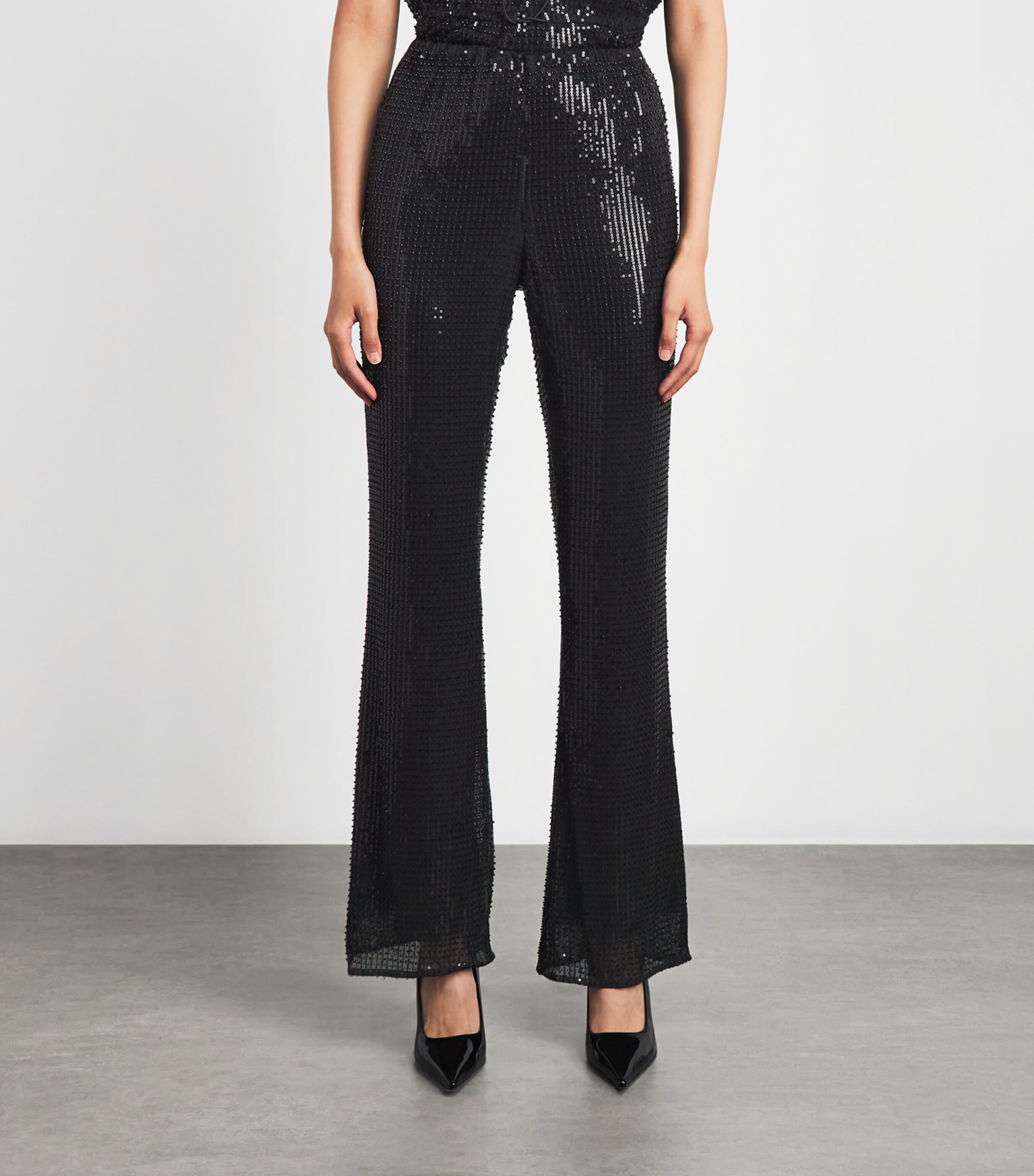 Toccin Womens Sequin Gemma Trousers Jet Image 4