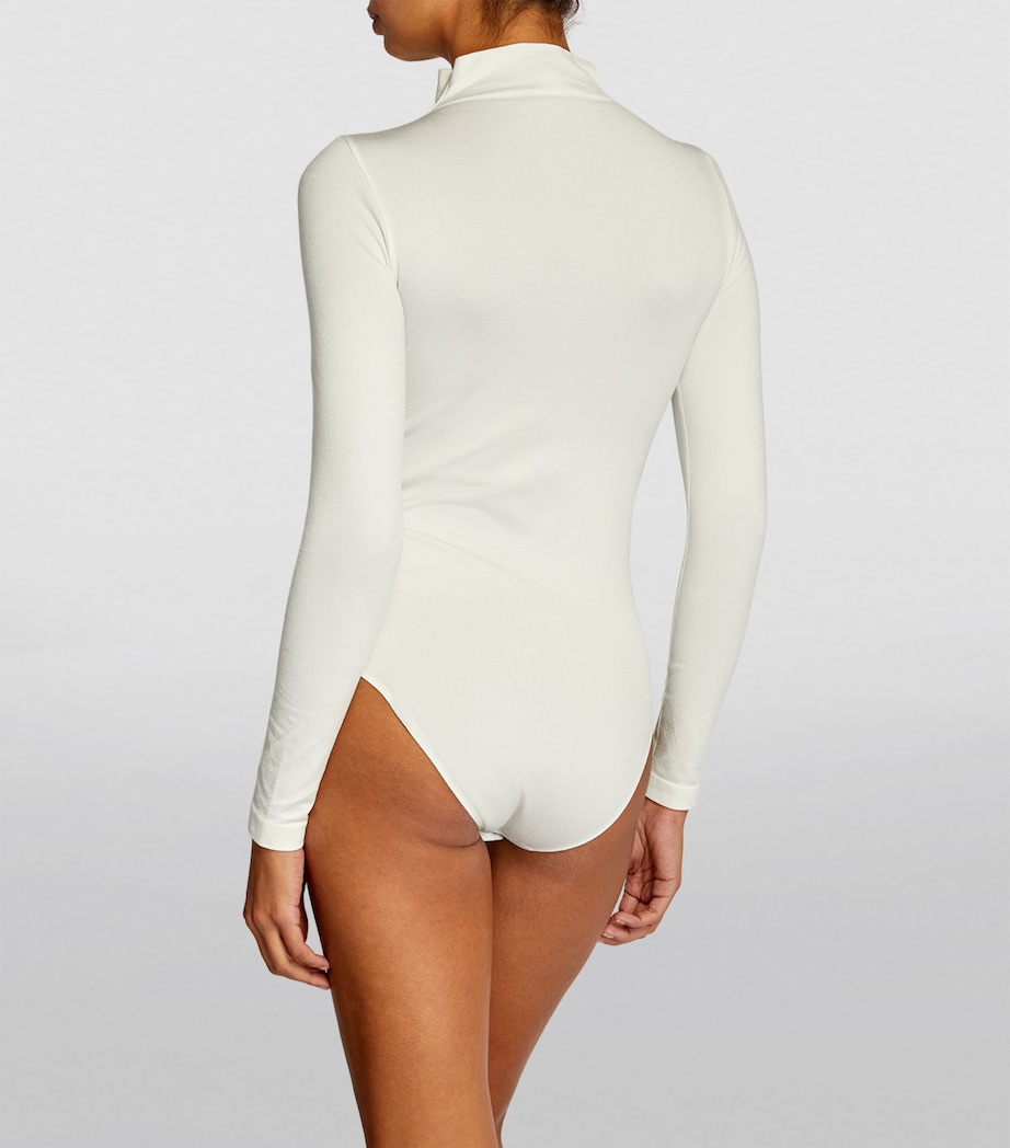 Seamless High-Neck Bodysuit 2179 IVORY Image 4