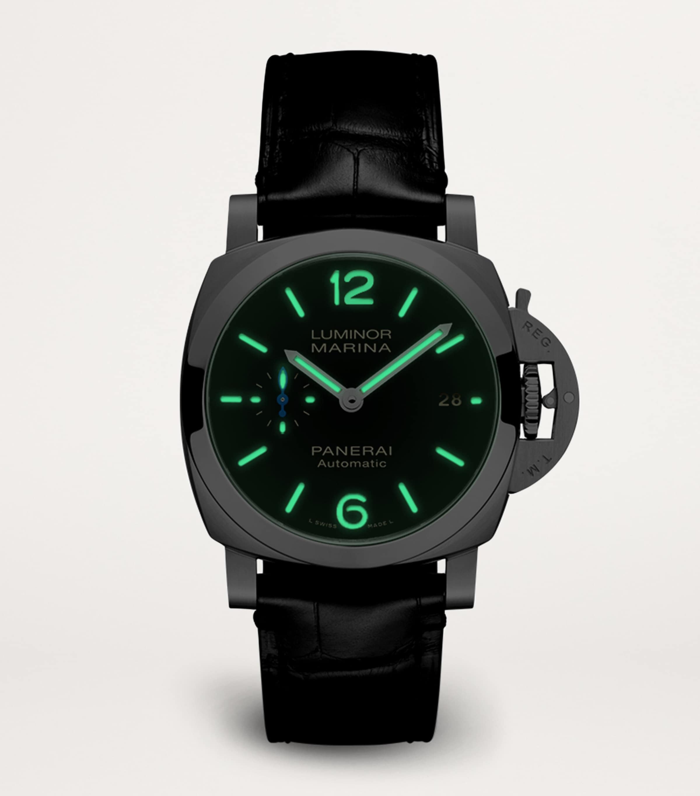 Stainless Steel Luminor Marina Watch 40mm BLACK Image 2