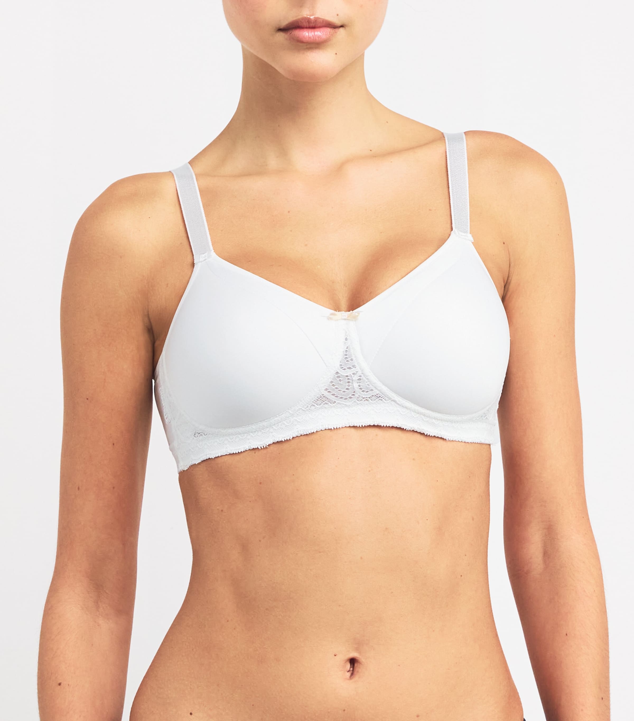 Memory Foam Mastectomy Bra 010 WHITE Image 2