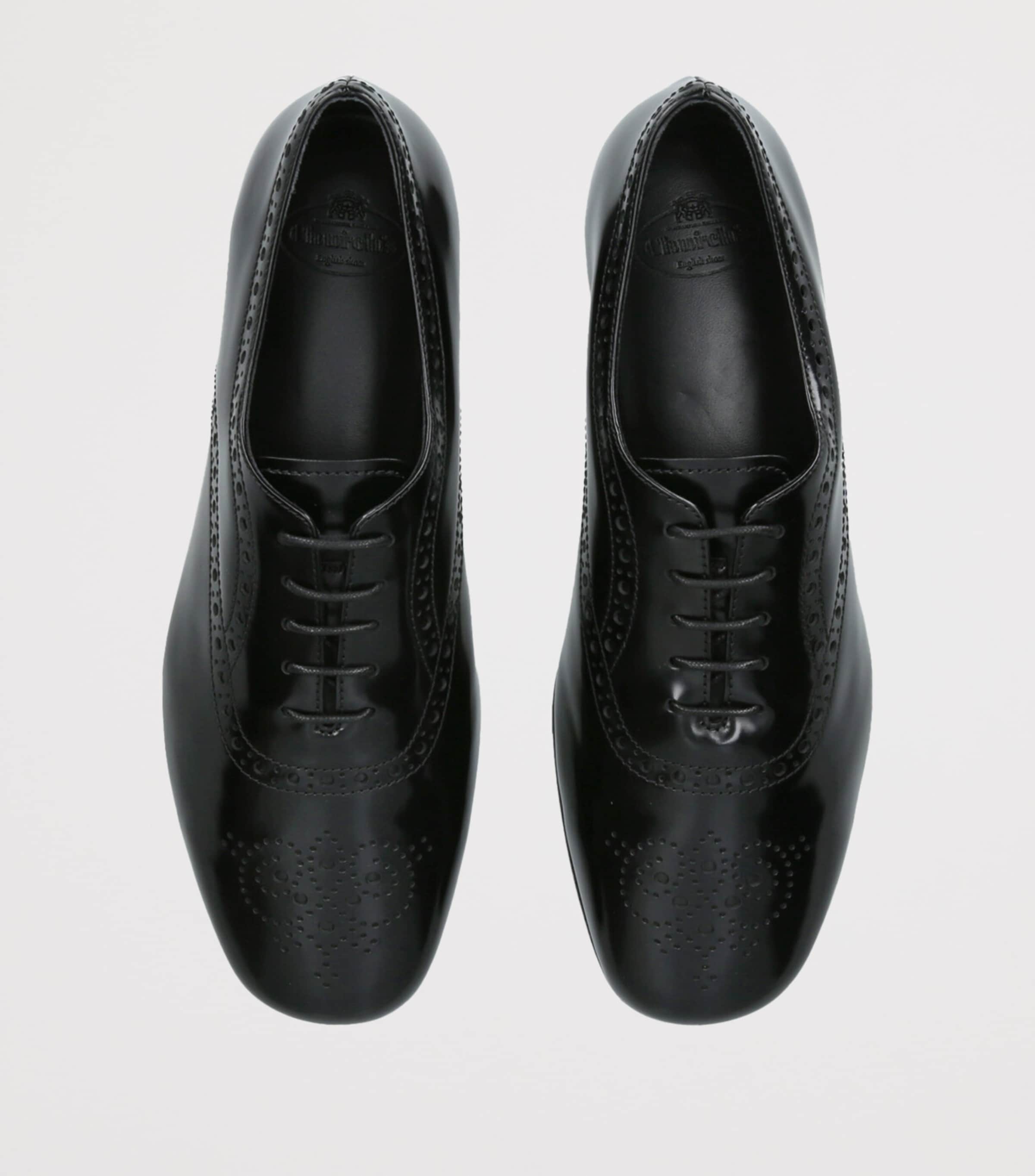 Leather Rebecca Lace-Up Derby Shoes BLACK Image 4