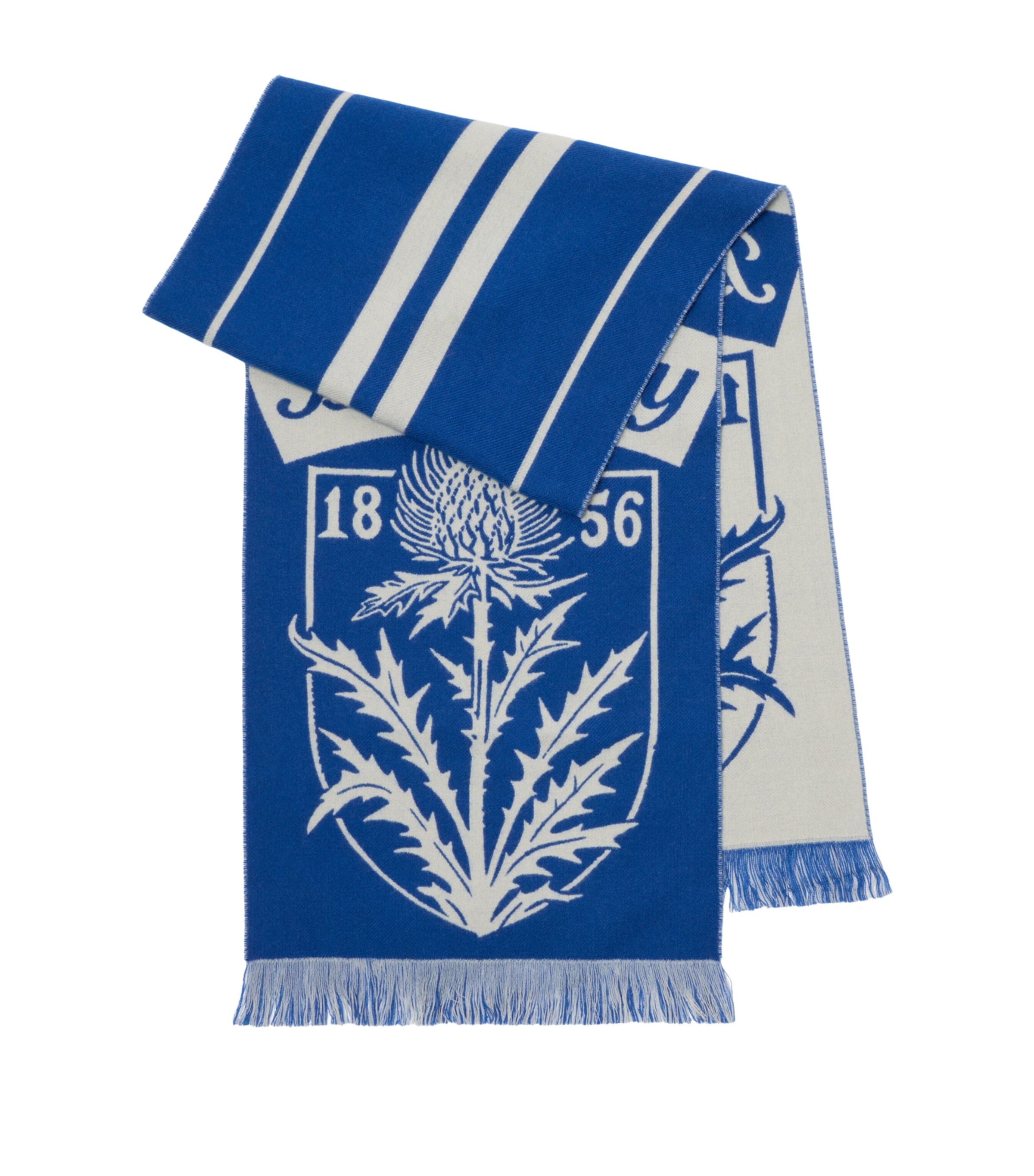 Wool Thistle Shield Scarf FLAG BLUE Image 1