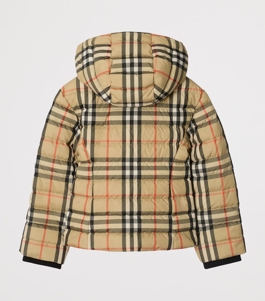 Down Check Puffer Jacket (3-12 Years) SAND IP CHECK Image 2