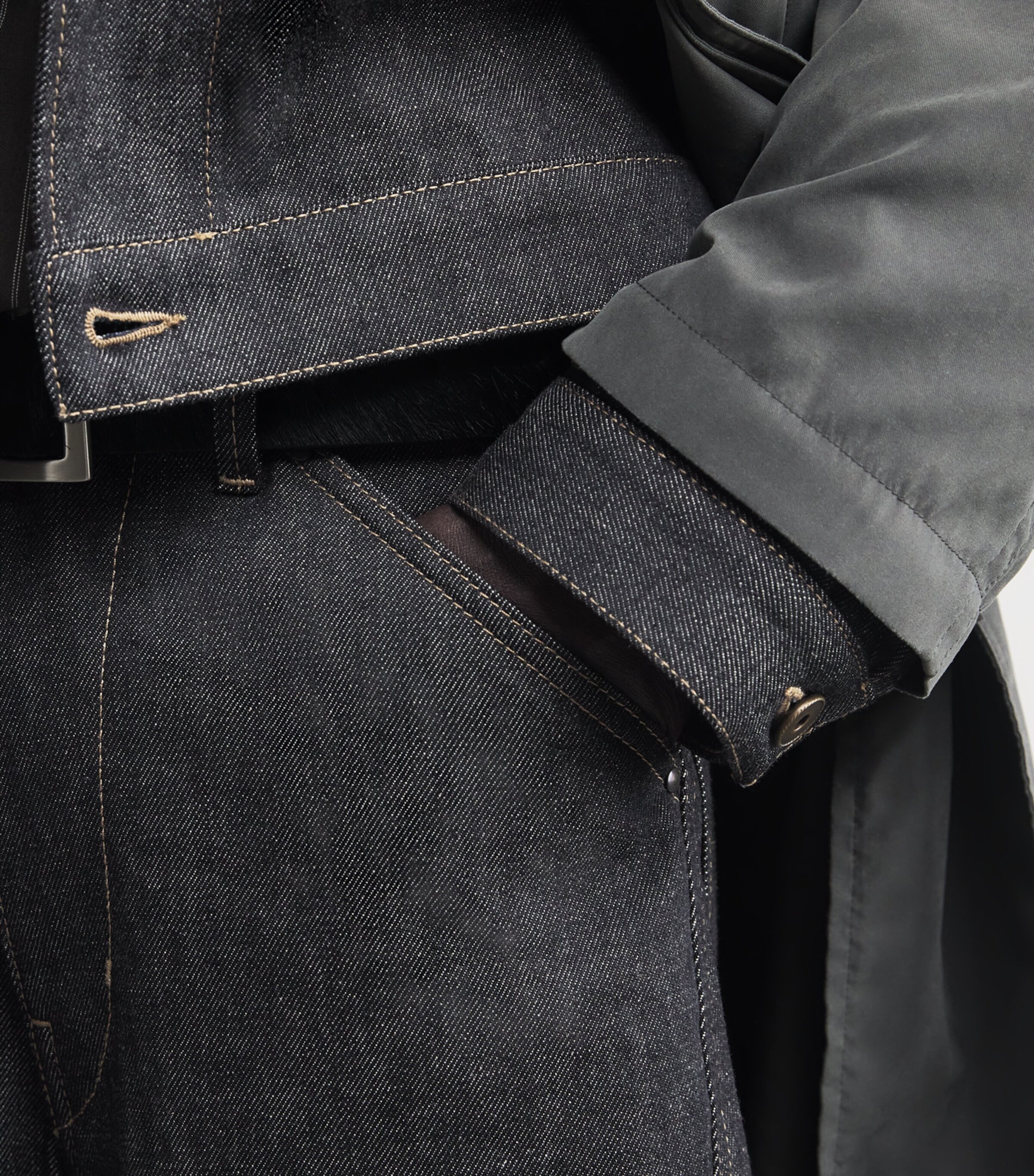 Lemaire Mens Twisted Workwear Jeans Slate Image 6