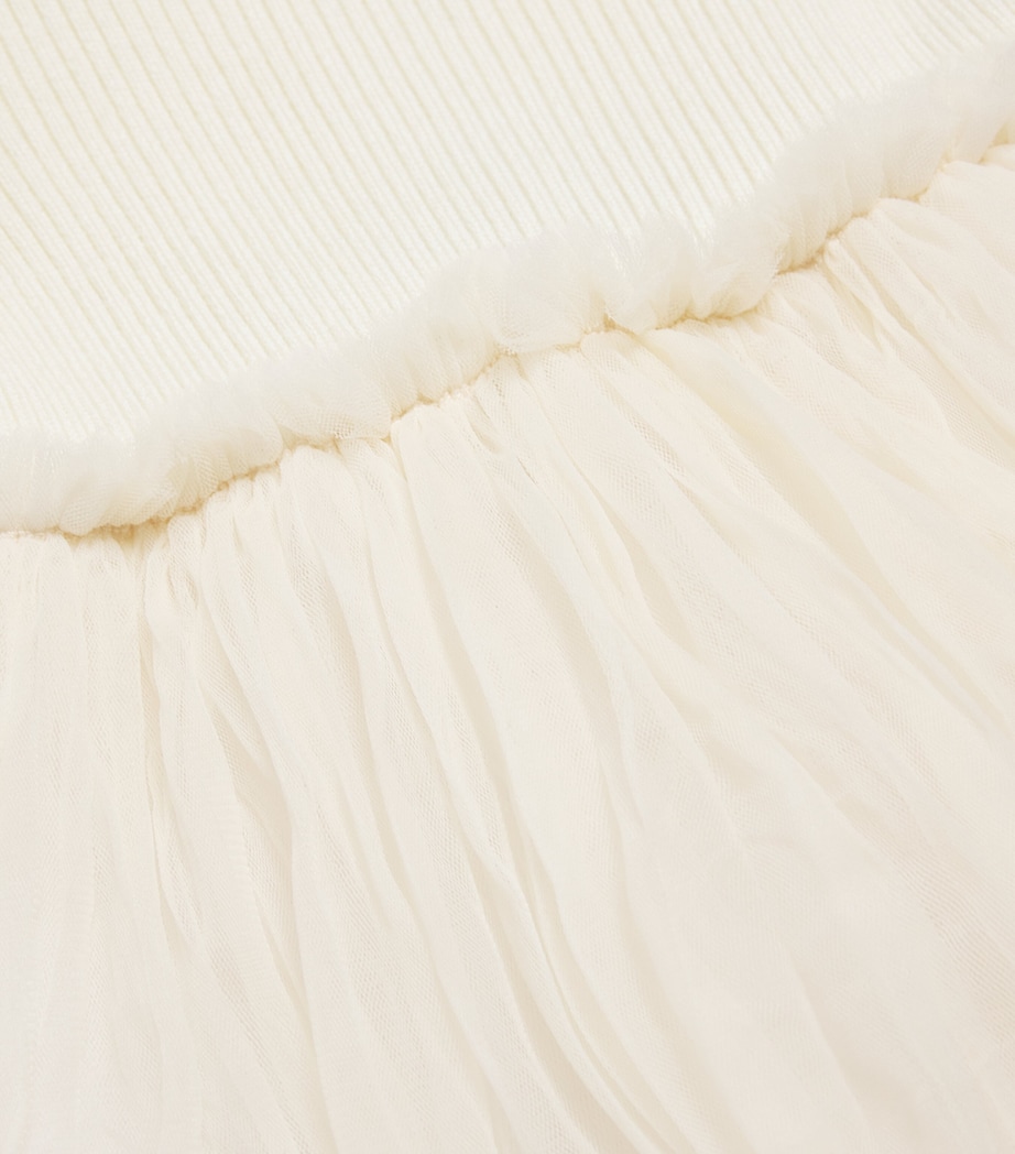 Donsje Knitted-Tulle Xewa Dress (3 Months-4 Years) White Image 3