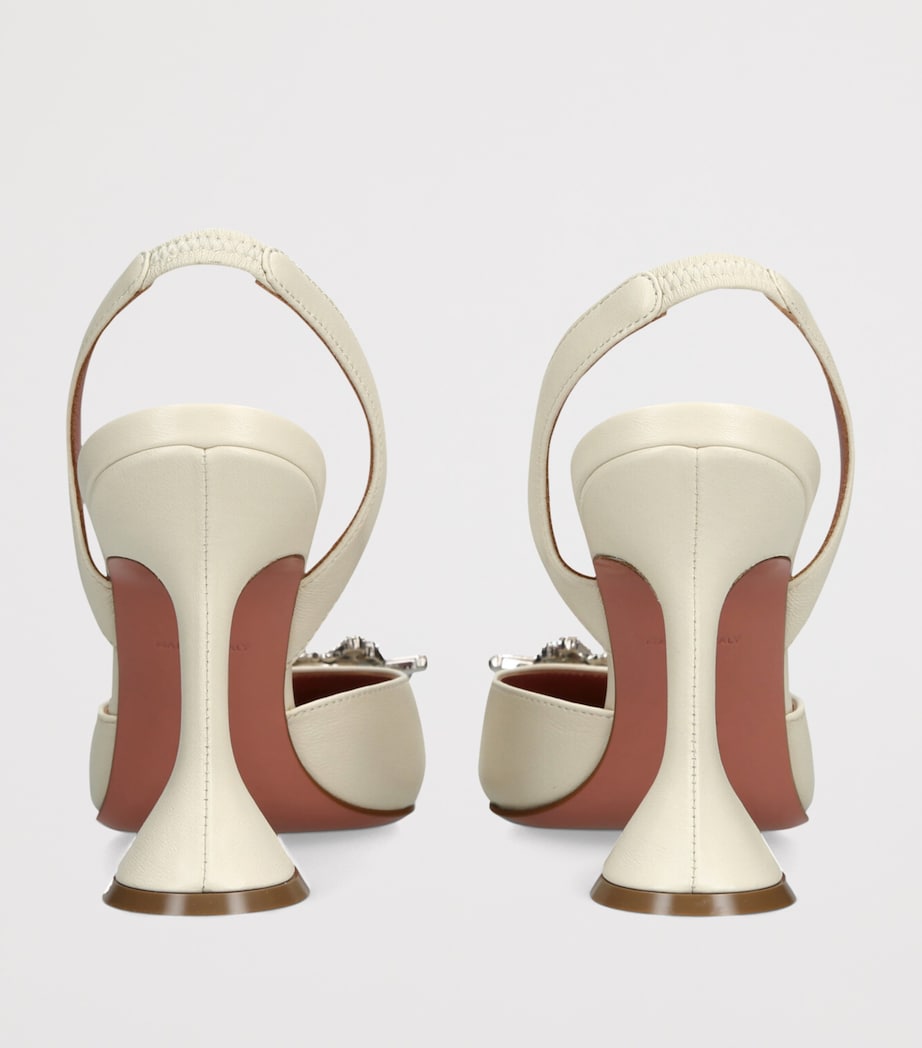 Leather Begum Slingback Pumps 95 BONE Image 2