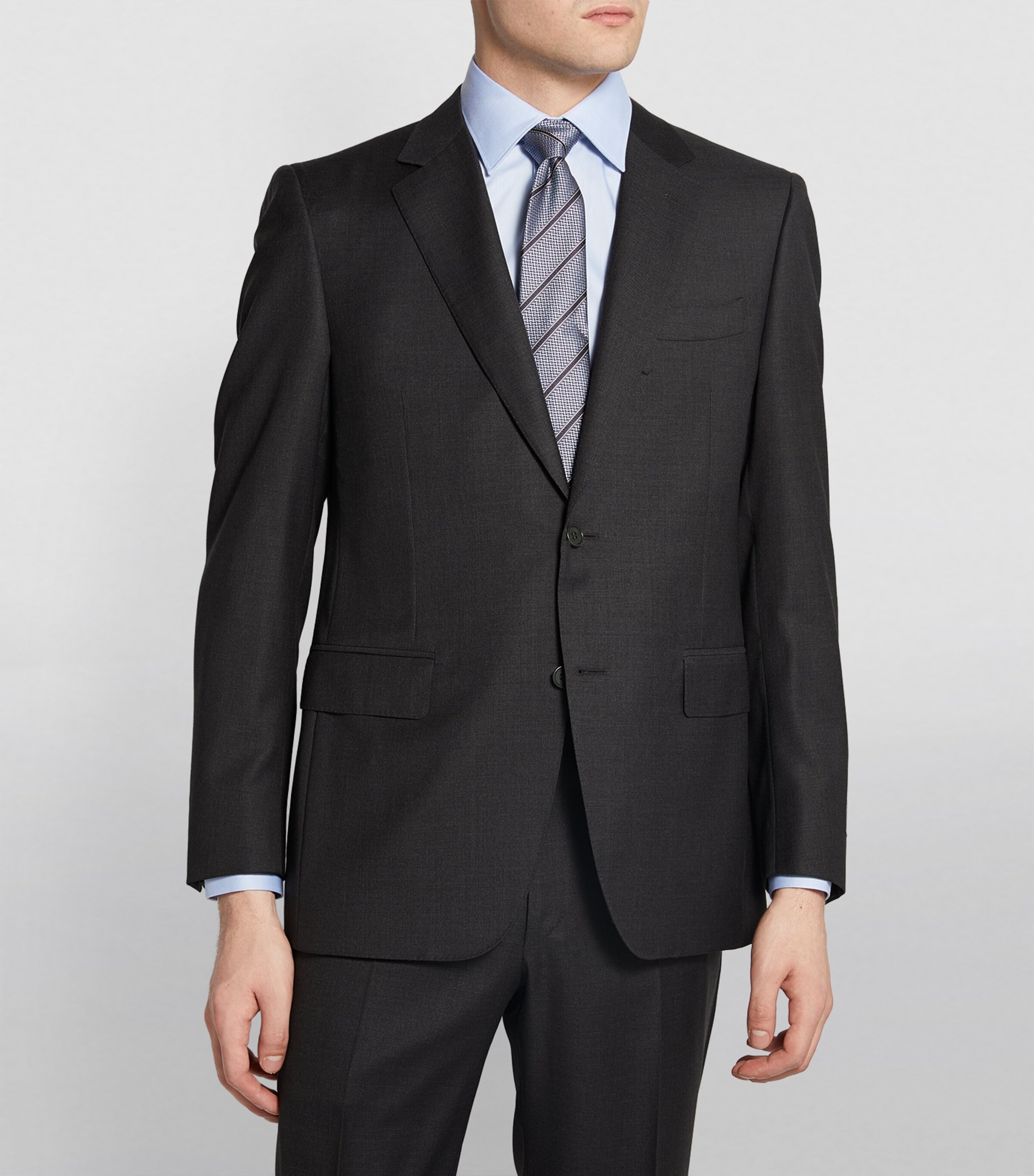 Wool 2-Piece Suit 12- DK GRY Image 6