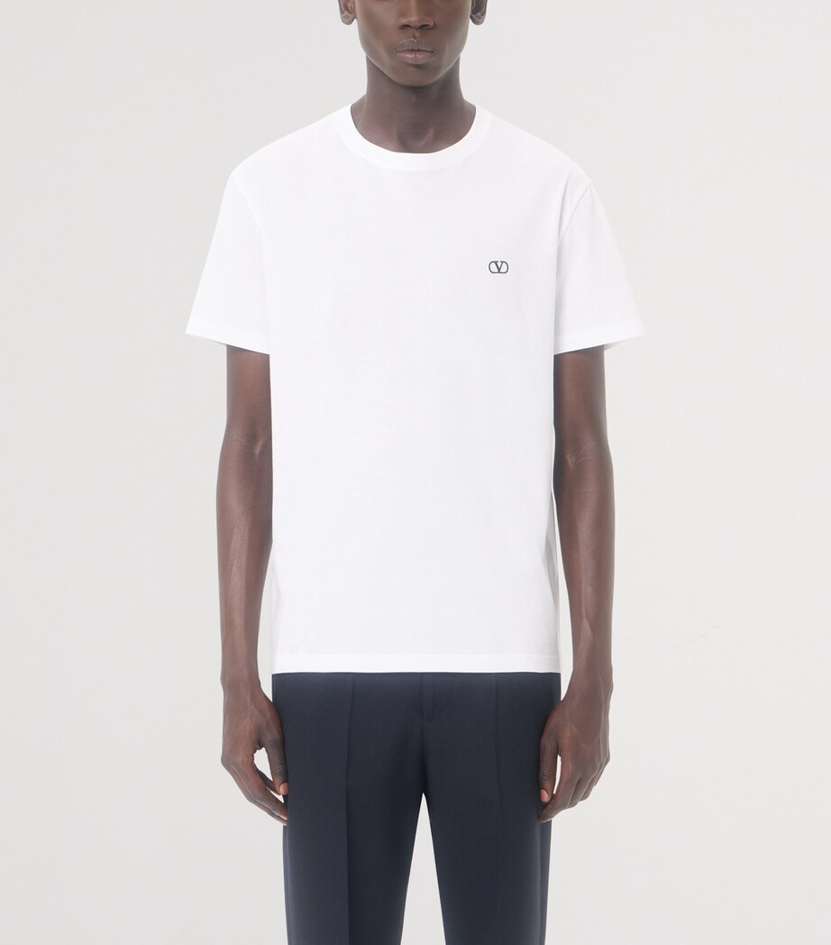 Valentino Mens Cotton VLogo T-Shirt Image 3