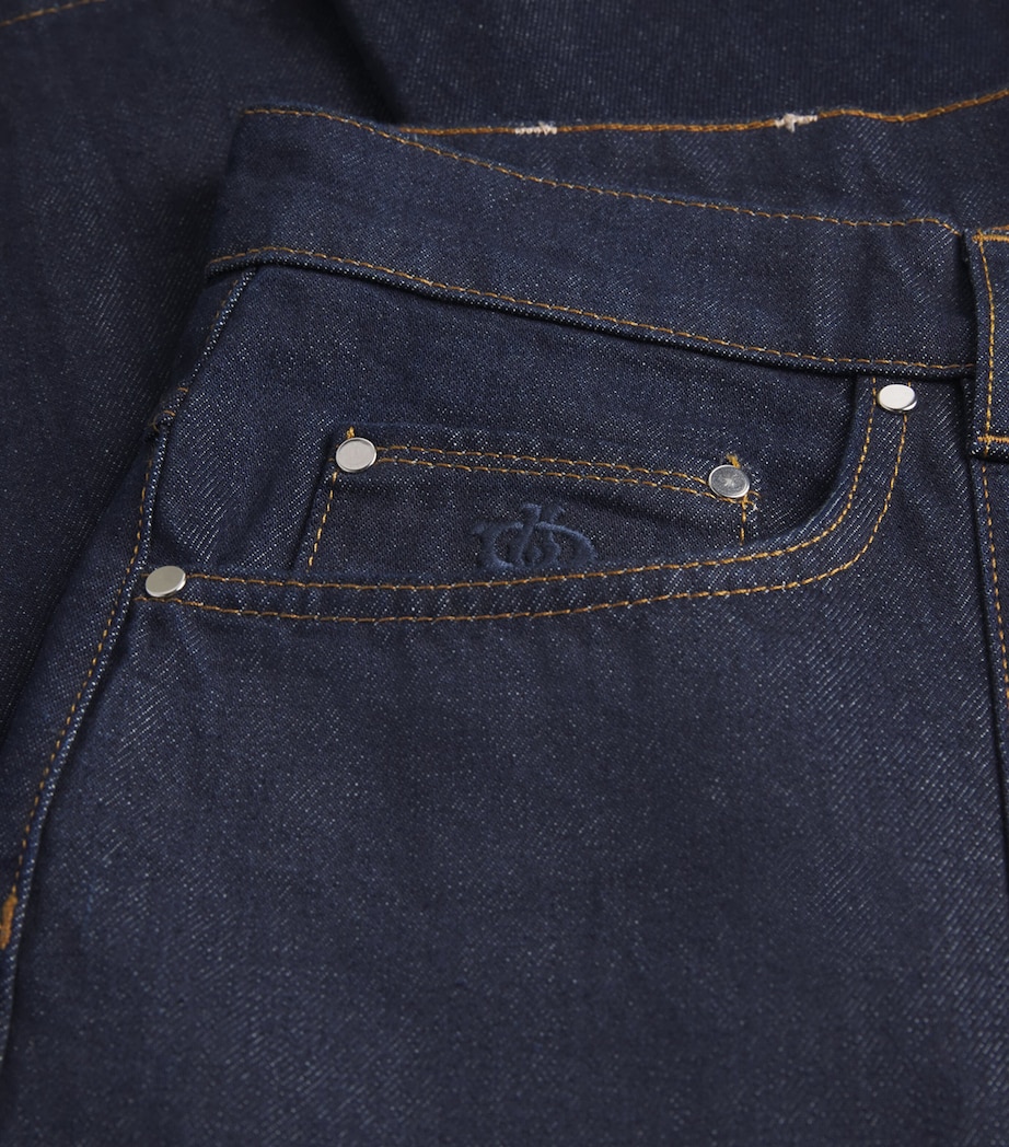 Wide-Leg Felled Jeans RAW INDIGO Image 5