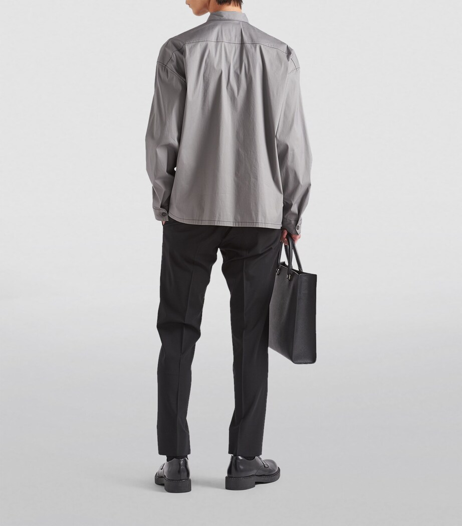 Prada Mens Wool-Blend Trousers Image 4